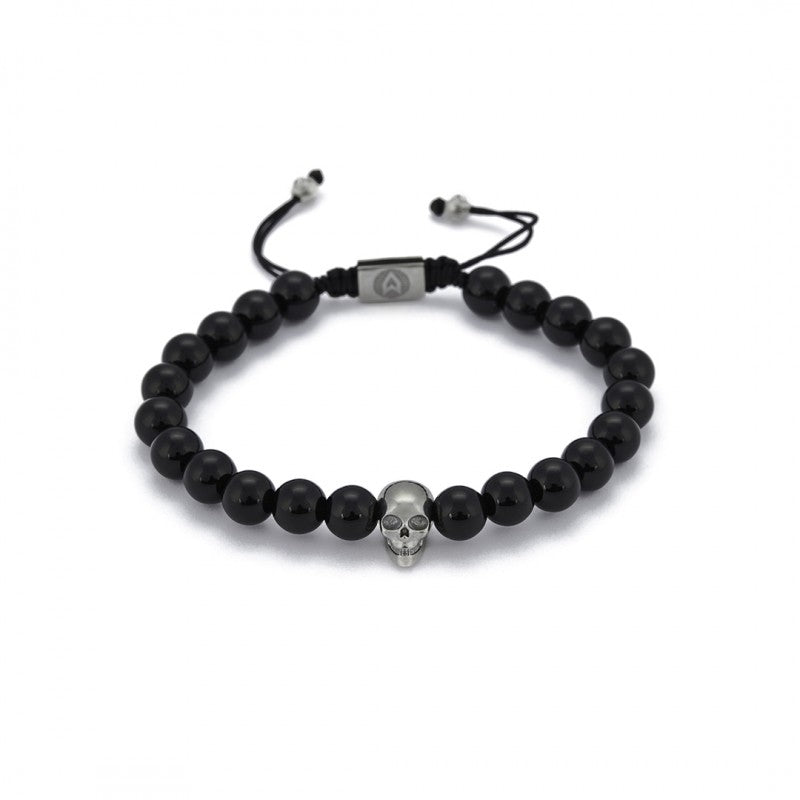 Skull String Bracelet In Silver