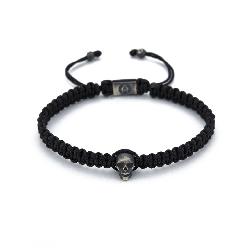 Skull Macrame Bracelet In Oxide