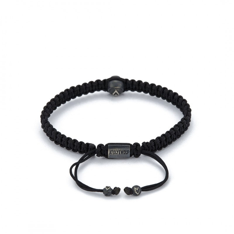 Skull Macrame Bracelet In Oxide