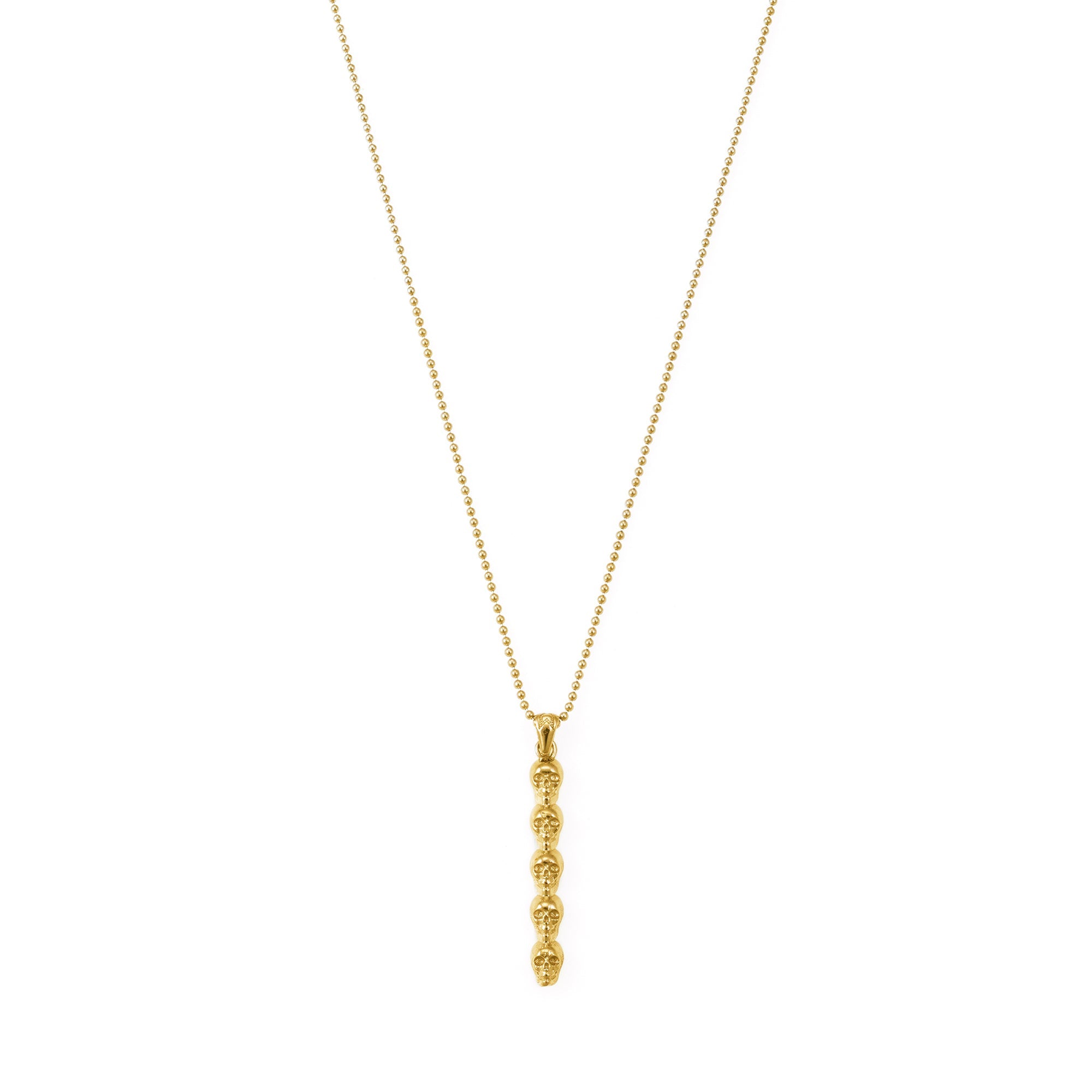 Skulls Necklace In Gold