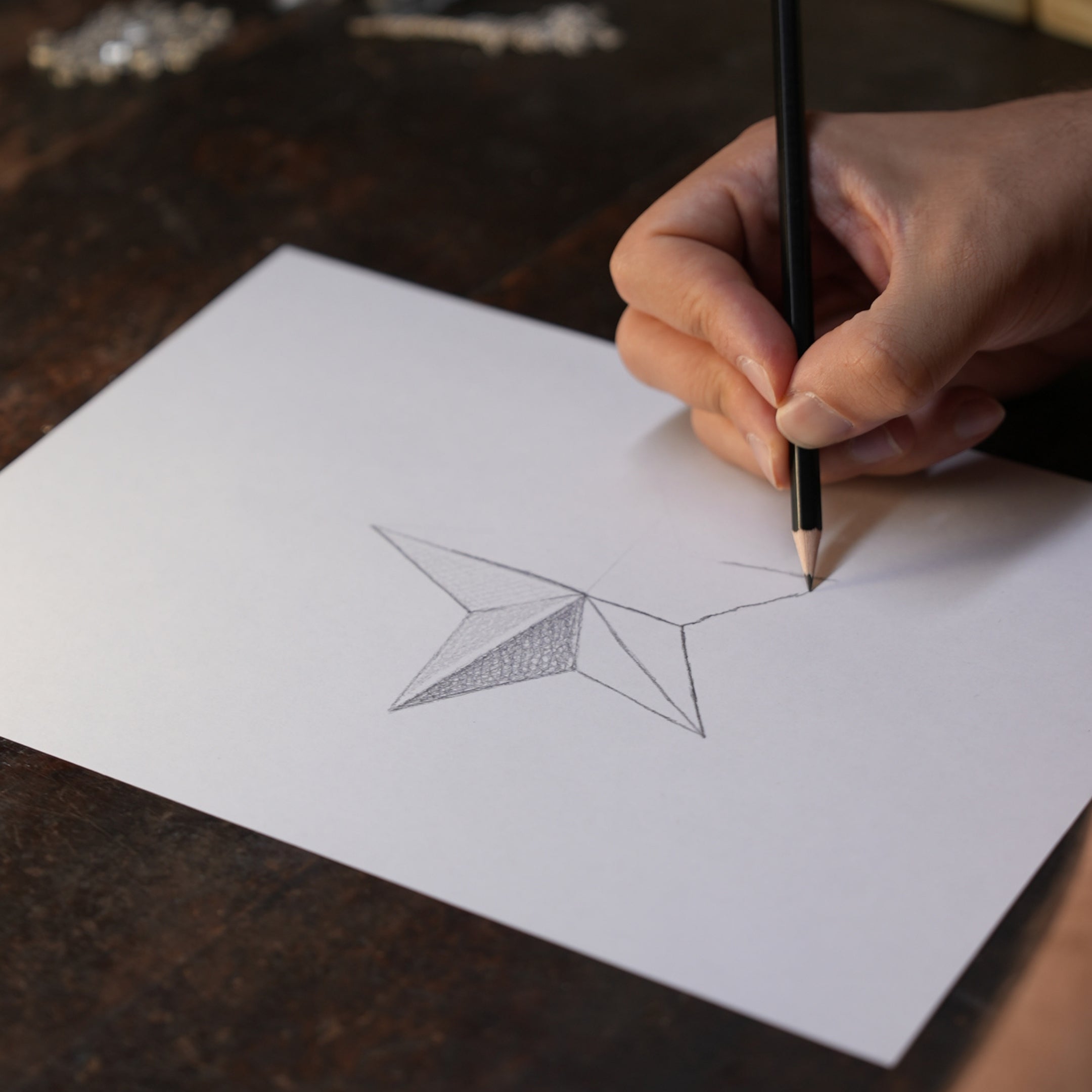 Star Necklace In Silver
