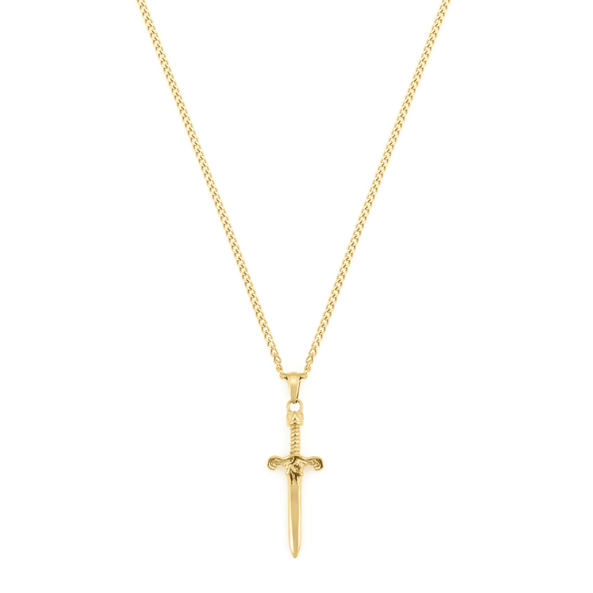 Sword Necklace In Gold