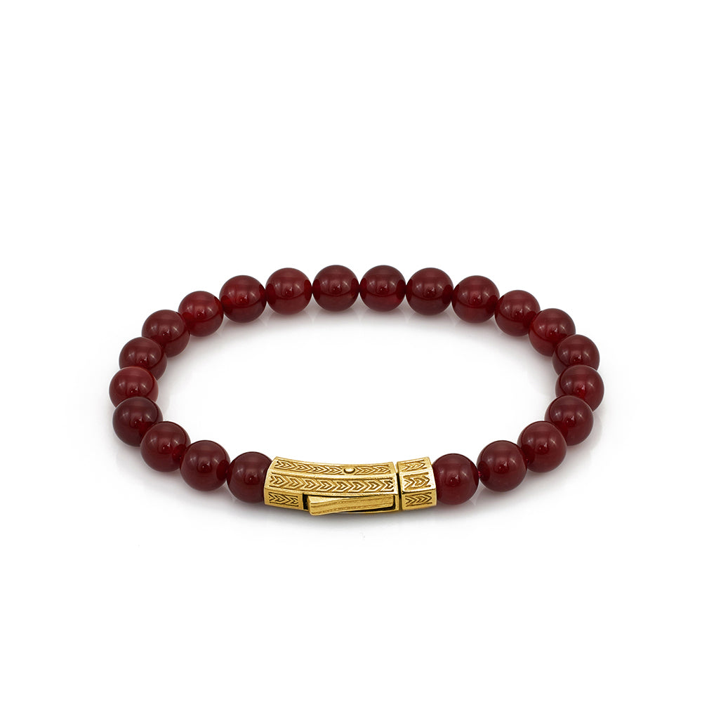 Thick Agate Bracelet In Gold