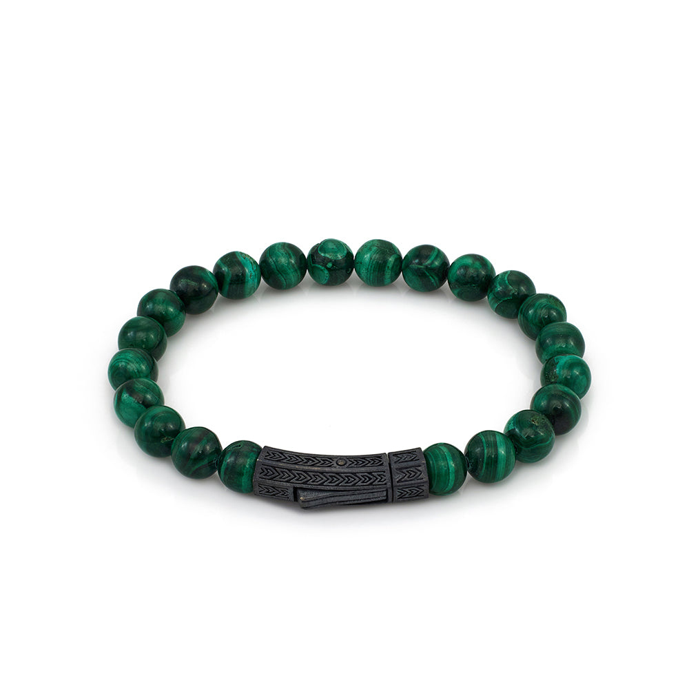 Thick Malachite Bracelet In Oxide