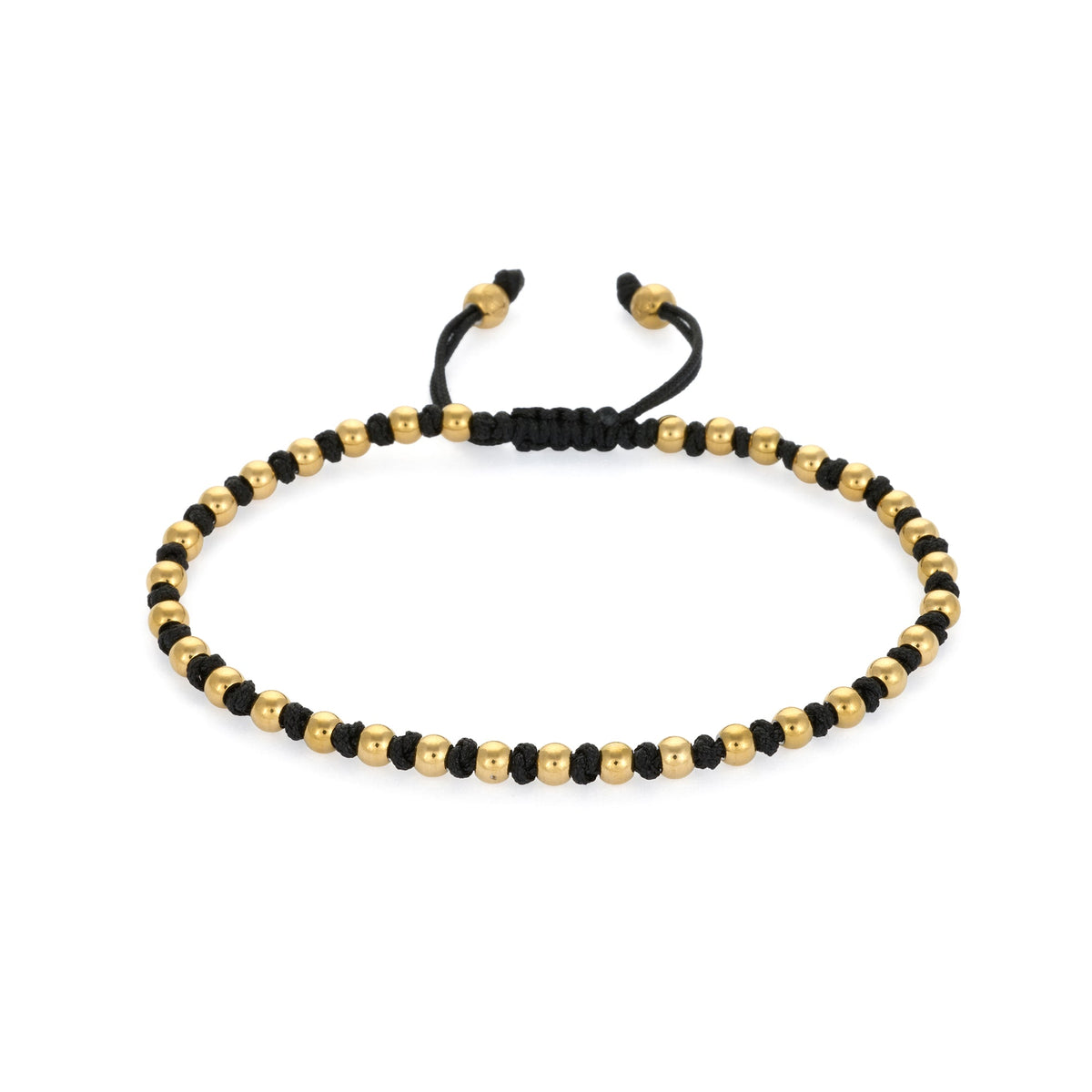 Macrame Balls Bracelet In Gold