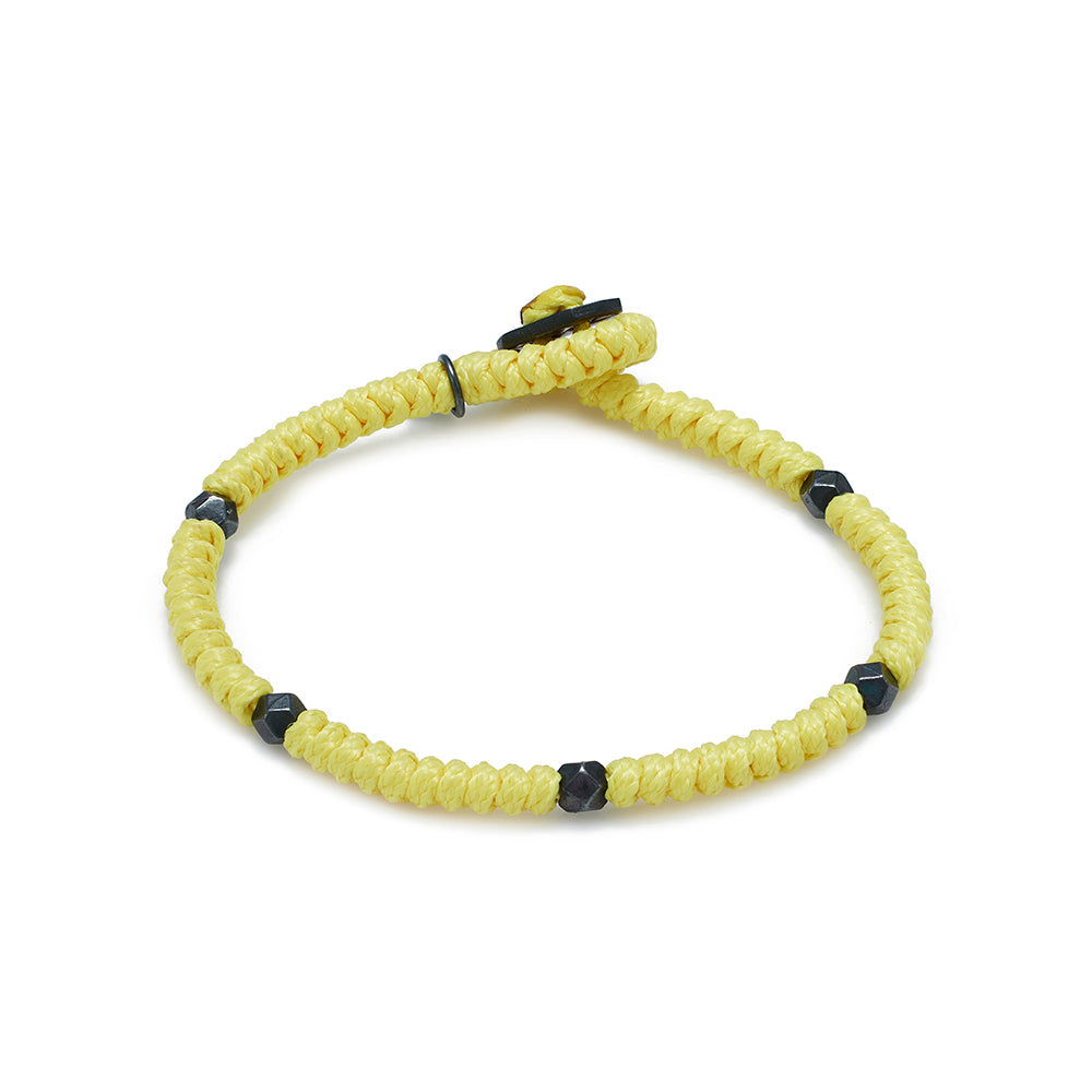 Yellow Snake Knot Bracelet In Oxide