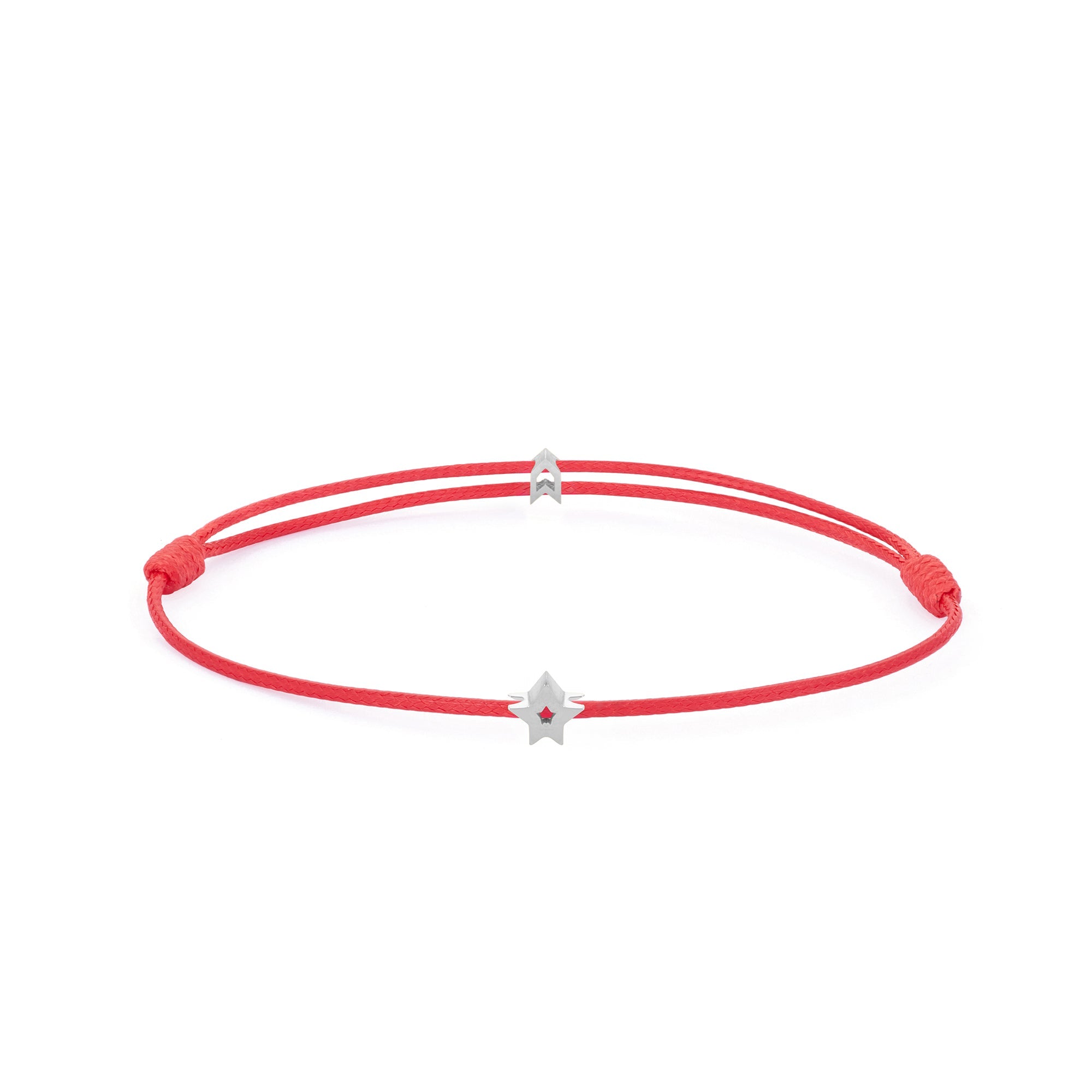 Red Star Chance Bracelet In Silver