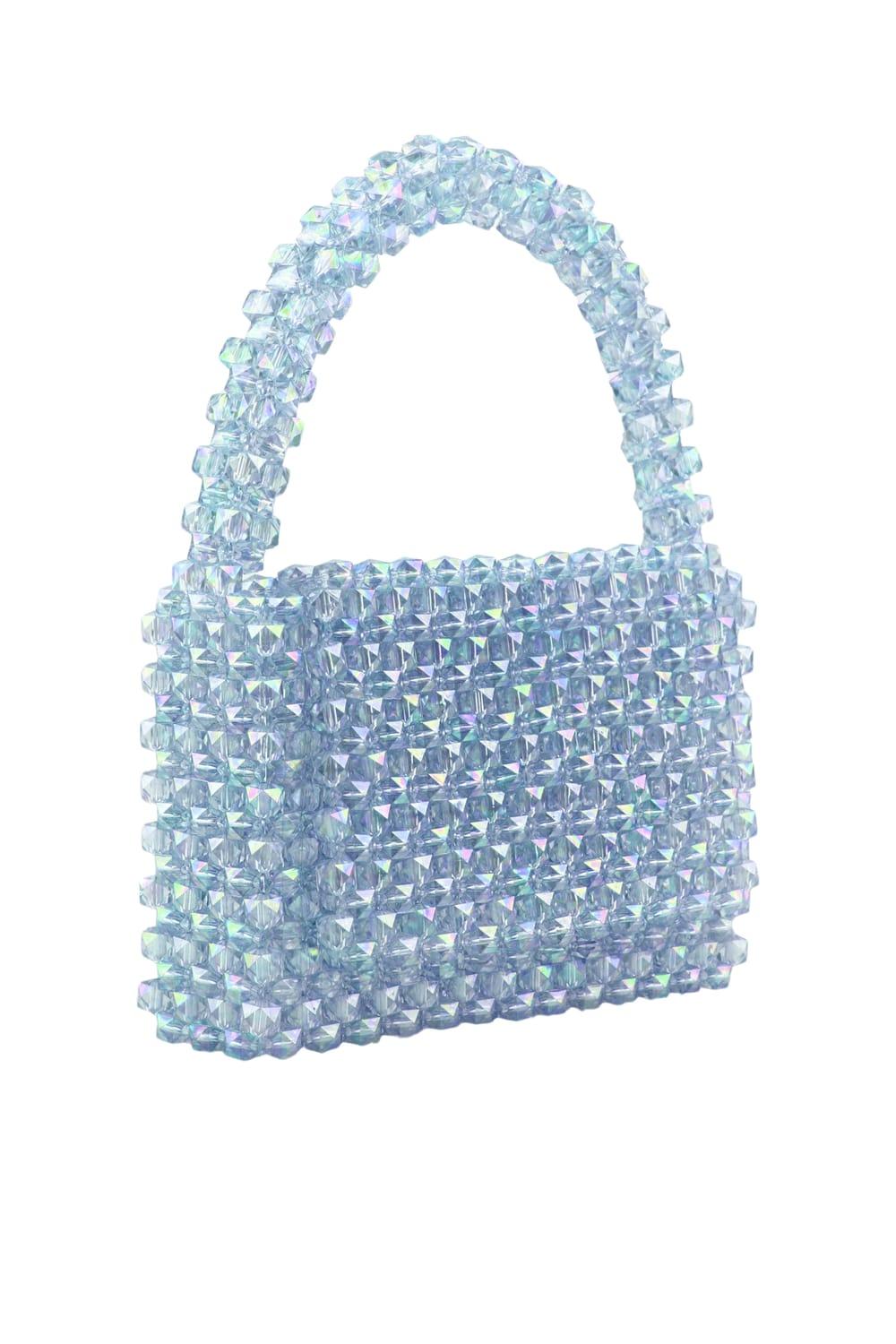 Ava Villain-Gleam Boncuk Çanta Mavi-El Çantası-3-Milagron.com