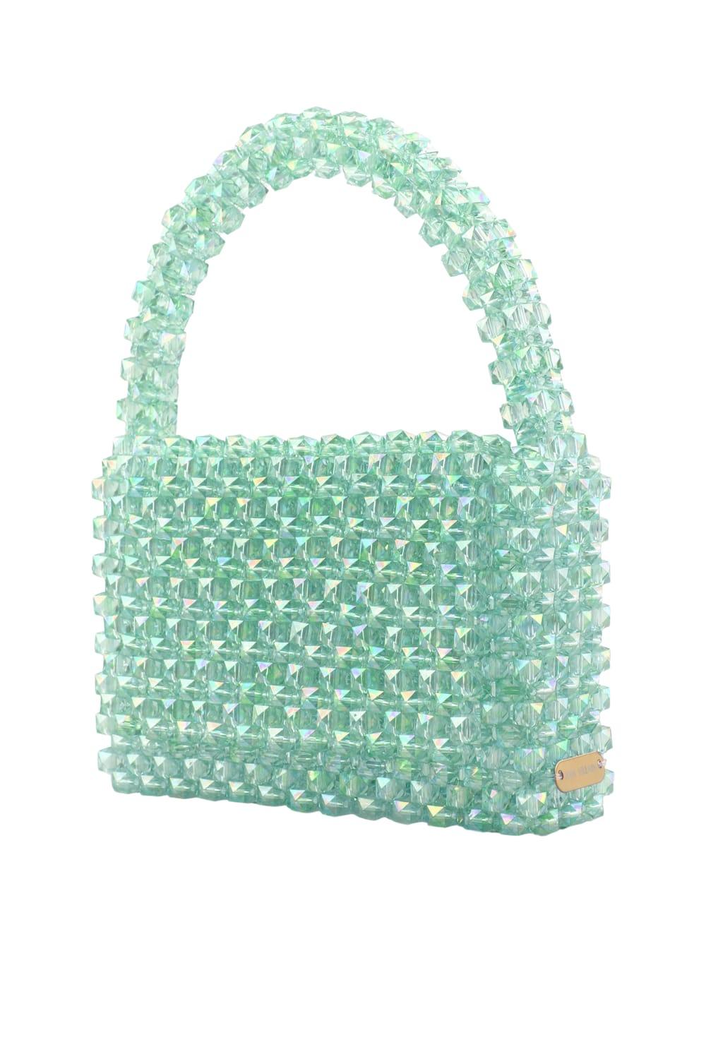 Ava Villain-Gleam Boncuk Çanta Yeşil-El Çantası-2-Milagron.com