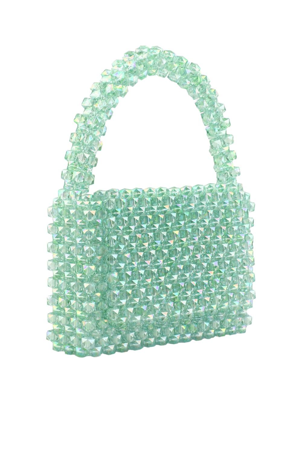 Ava Villain-Gleam Boncuk Çanta Yeşil-El Çantası-3-Milagron.com