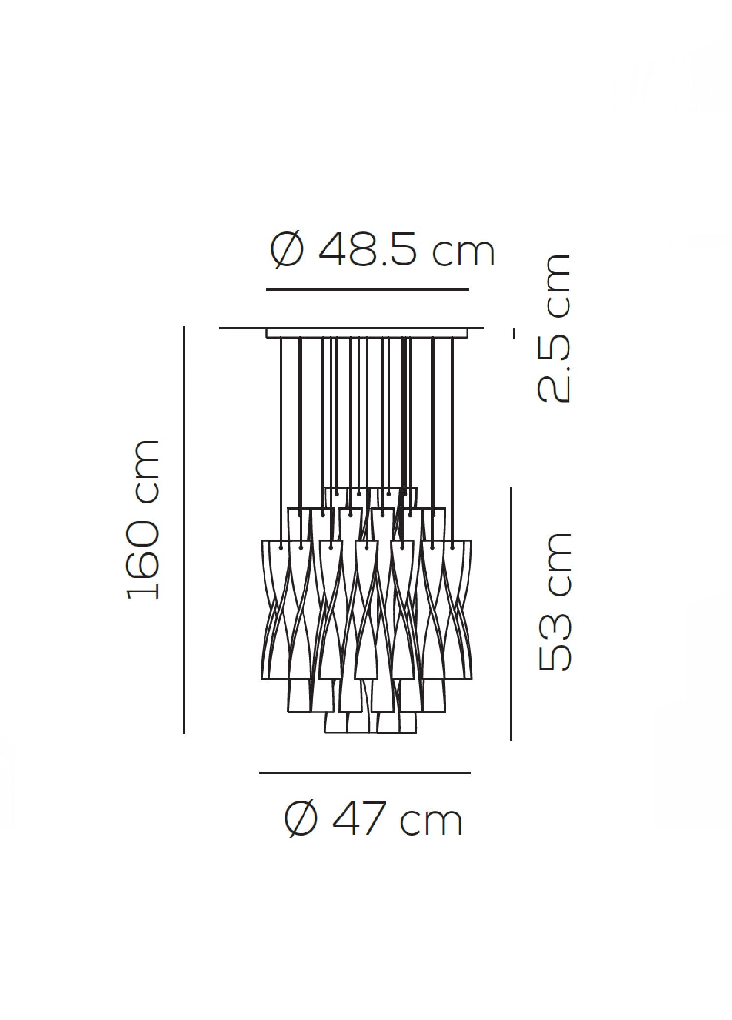 Aura 1L Sarkit Light Tea Ø47X65 Cm 1Xe27 Led