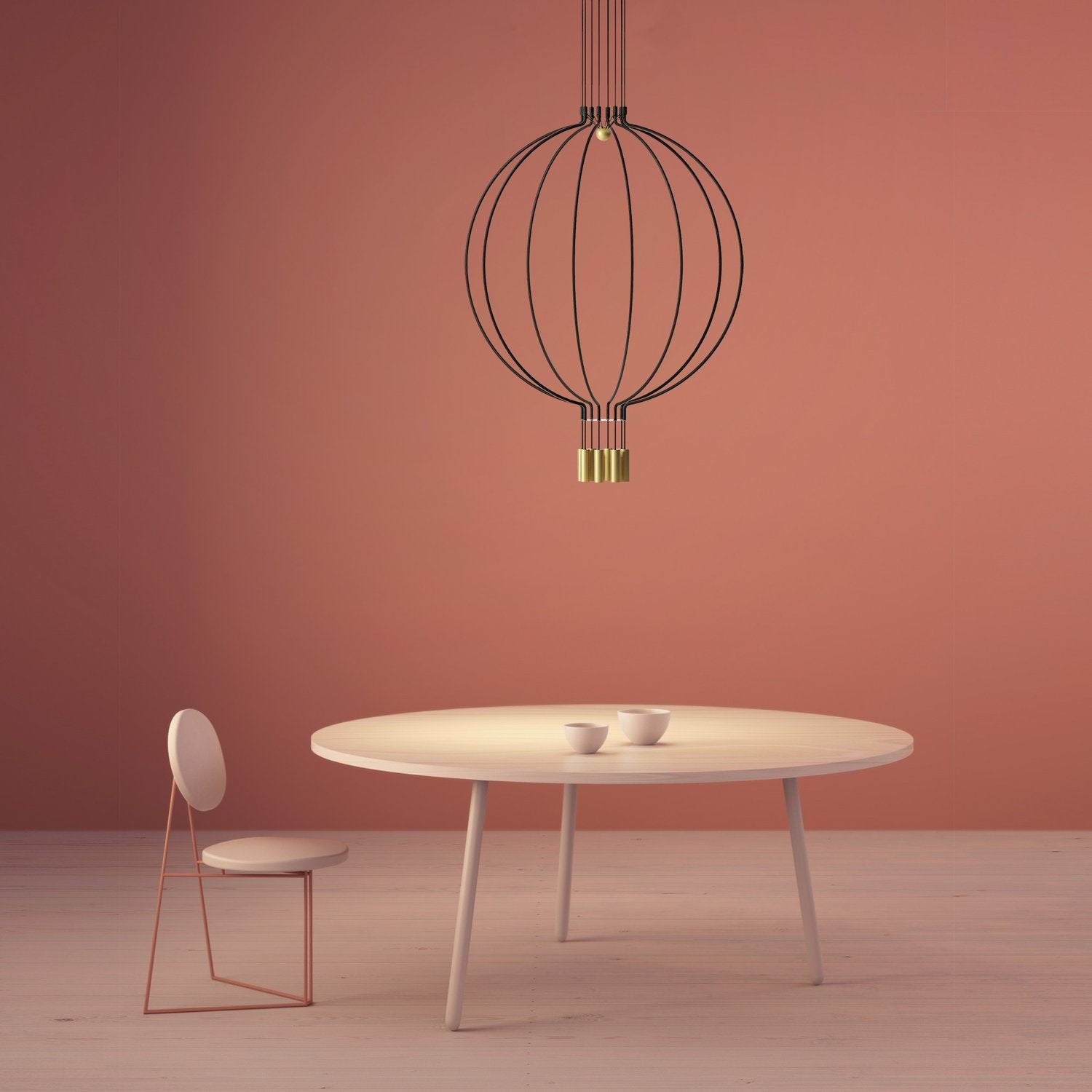 Liaison 8L Sarkit Si̇yah Ø84X91 Cm Ip20 Led