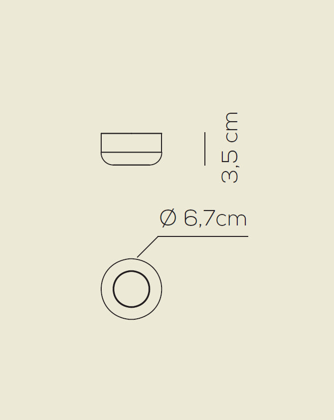 Urban P Mini Plafonyer Bronz Ø6.7X3.5Cm Led