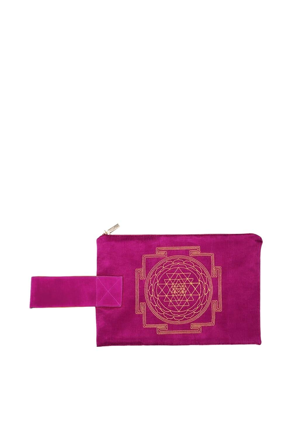 Ayanas-Sri̇ Yantra Clutch Çanta - Amethyst-Clutch-1-Milagron.com