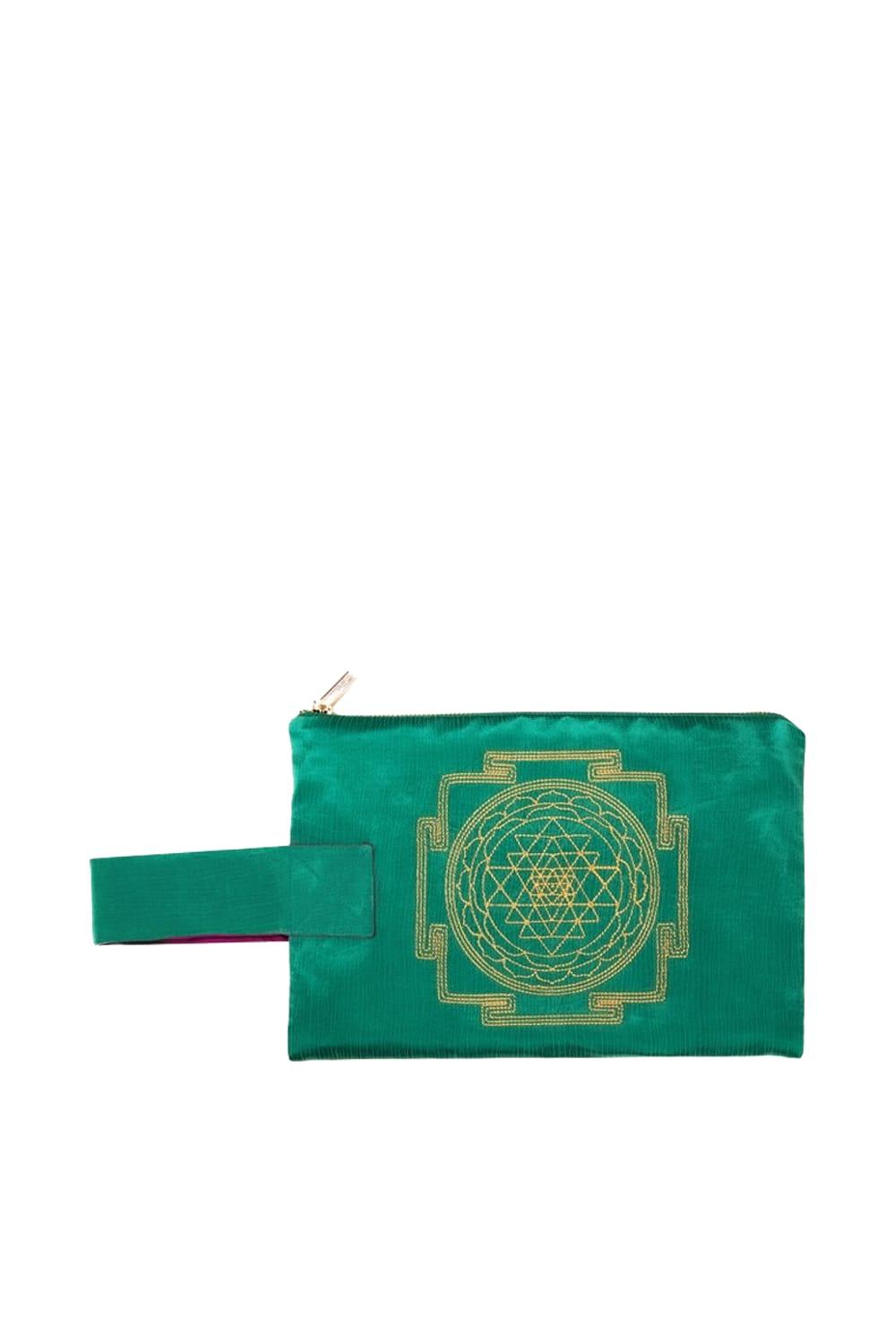 Ayanas-Sri̇ Yantra Clutch Çanta - Jade-Clutch-1-Milagron.com