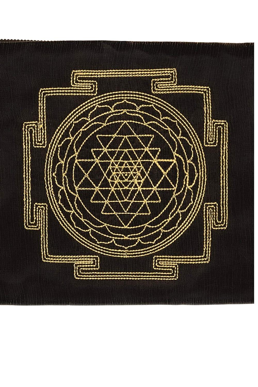 Ayanas-Sri̇ Yantra Clutch Çanta - Obsi̇di̇an-Clutch-4-Milagron.com