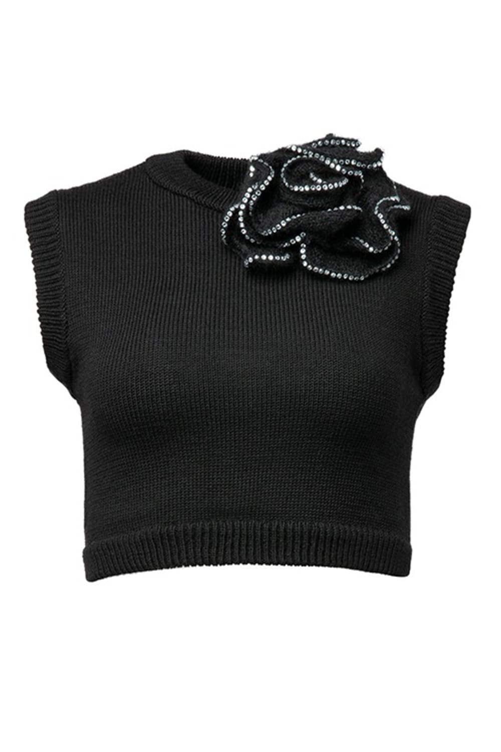 Aynoor-Ivana Black Sweater-Kazak & Triko-1-Milagron.com