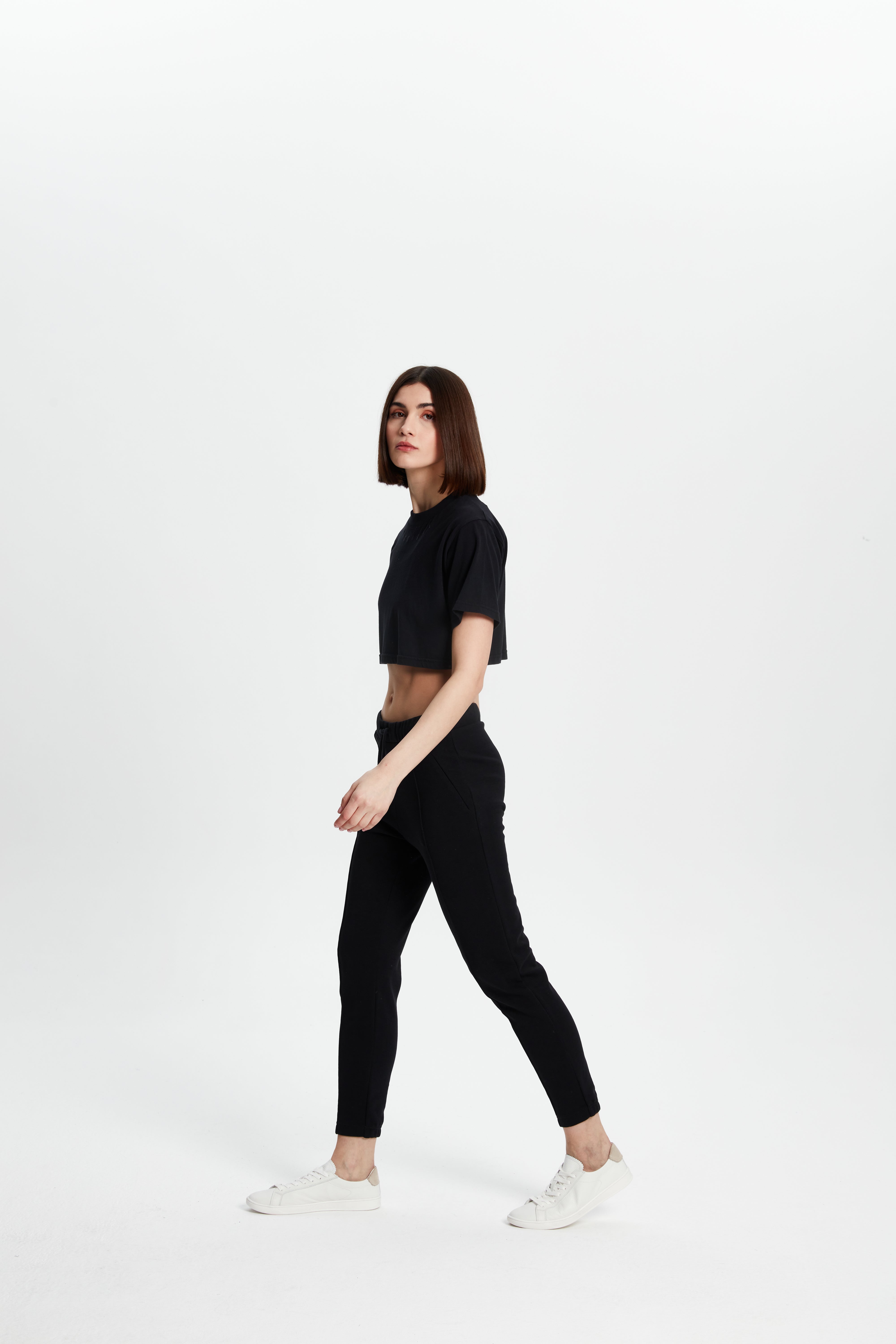 Crop T-Shirt- Siyah