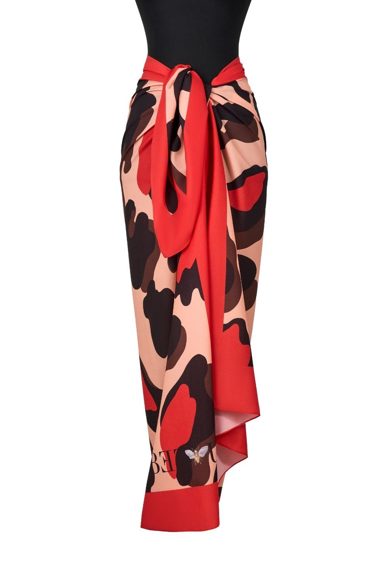 BEE&U Cherry Leopard Pareo & Bandana | Milagron