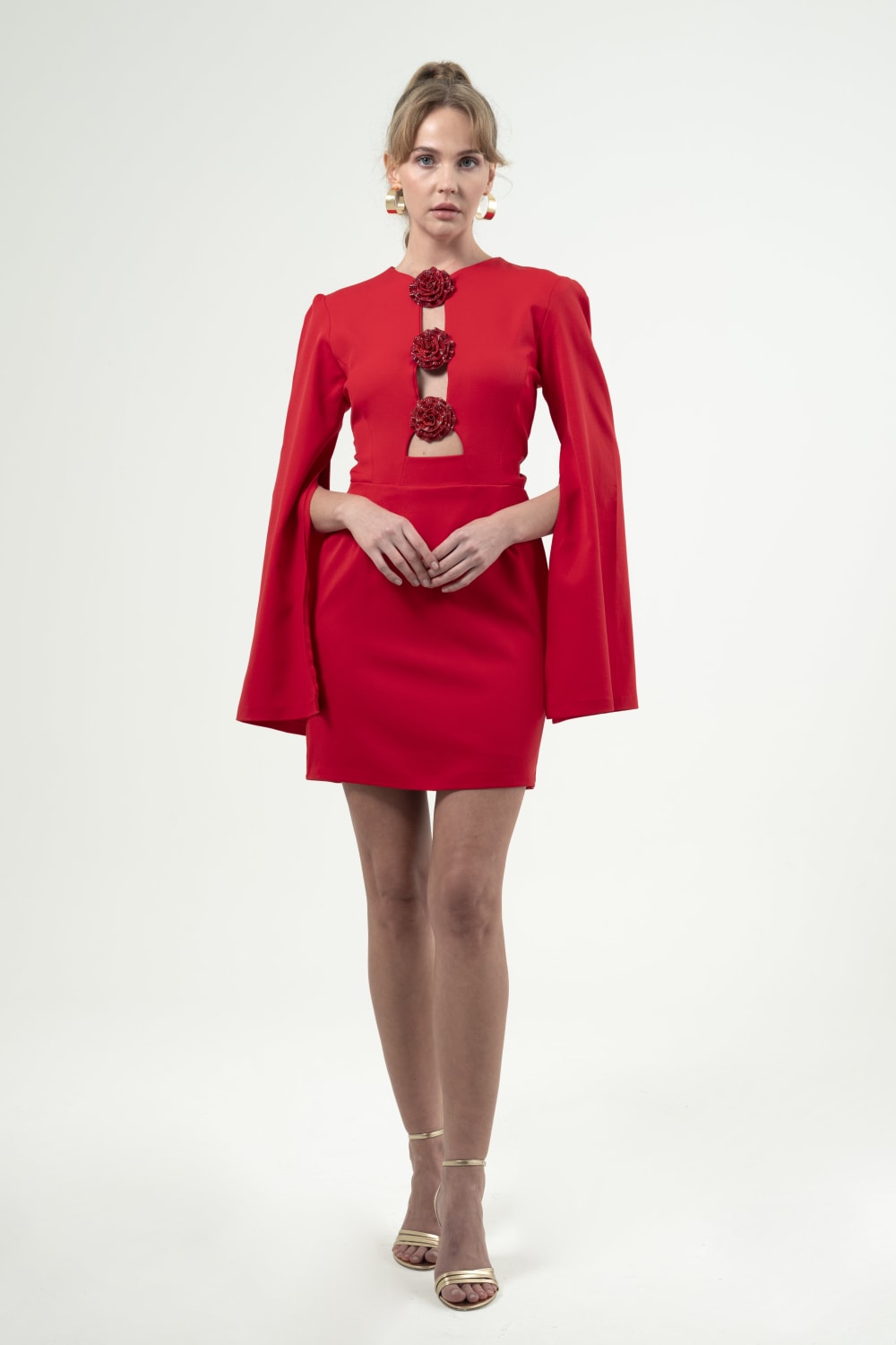 BÉLF-Valentina Red Dress-Elbise-2-Milagron.com