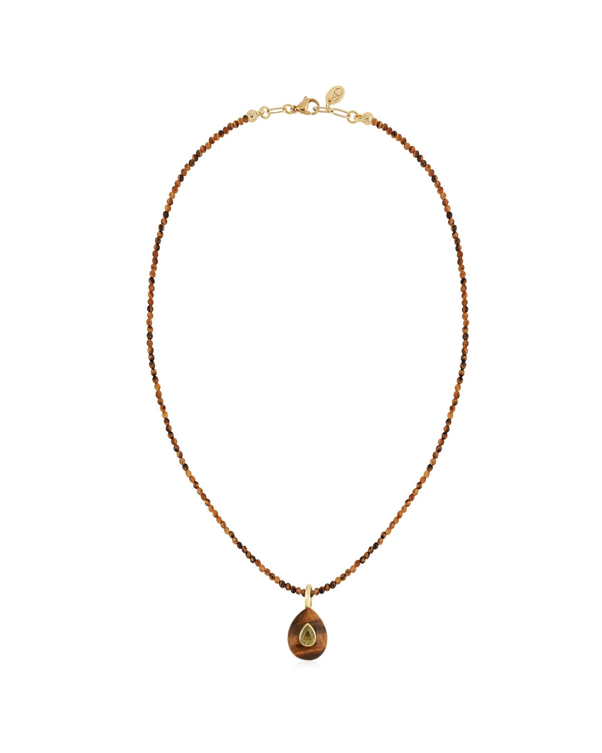 Margot Tiger Eye Drop Necklace