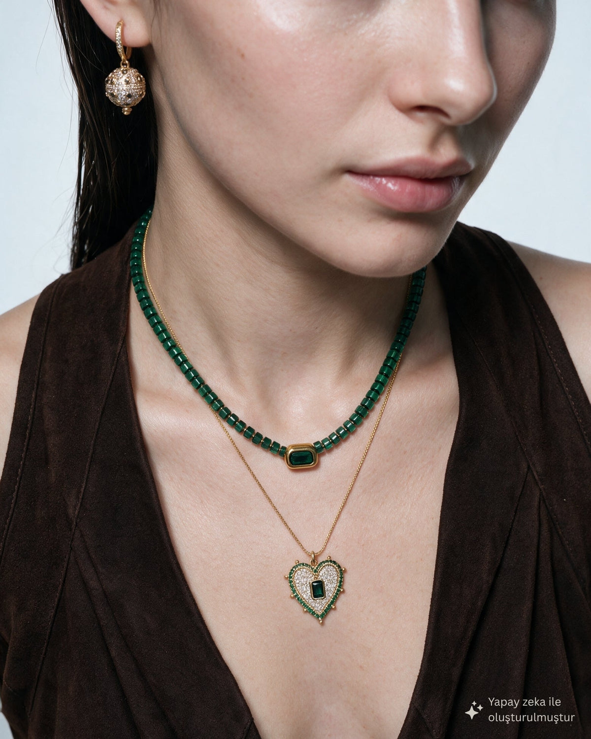Romy Malachite Green Necklace