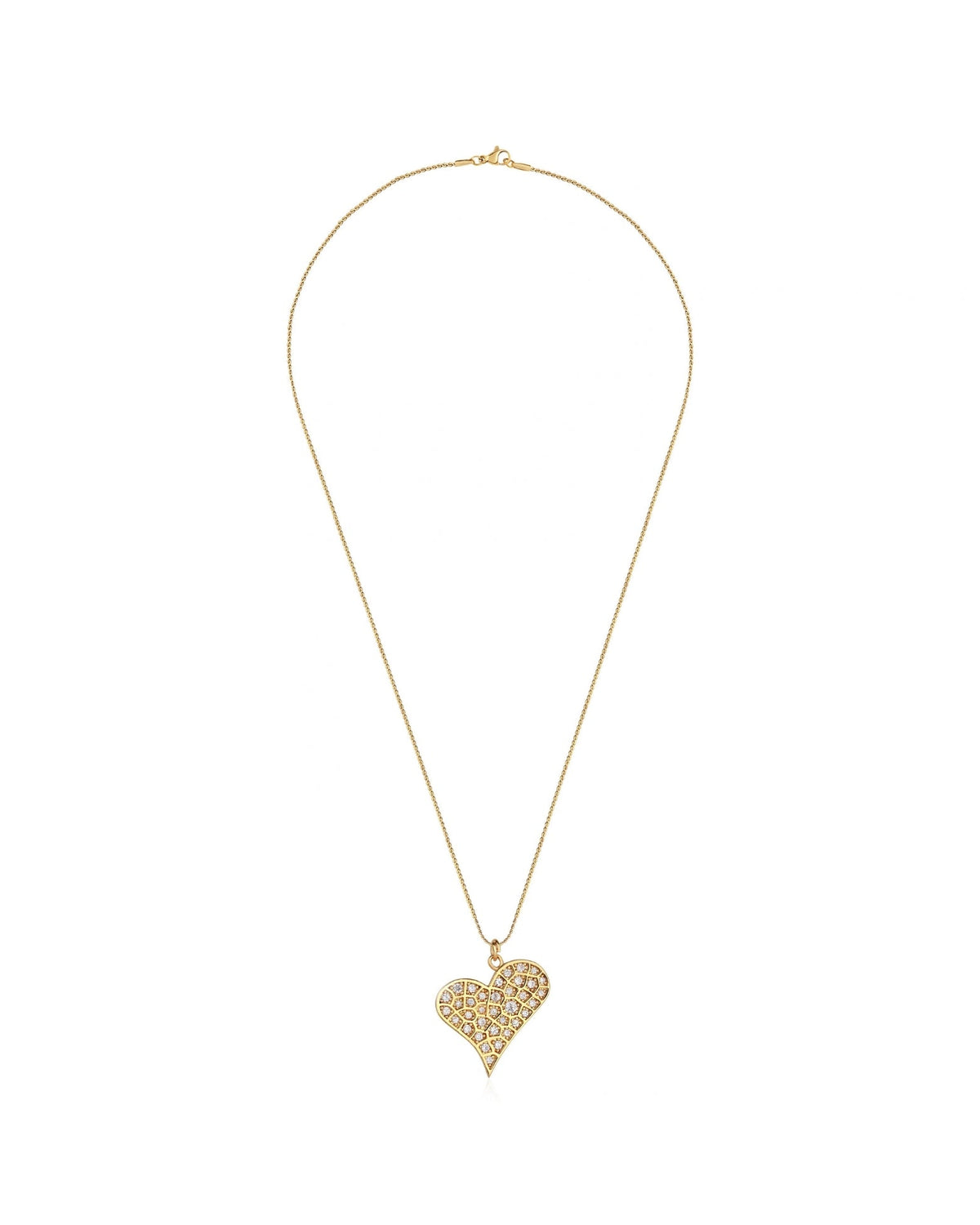 Valentina Pavé Lace Heart Necklace