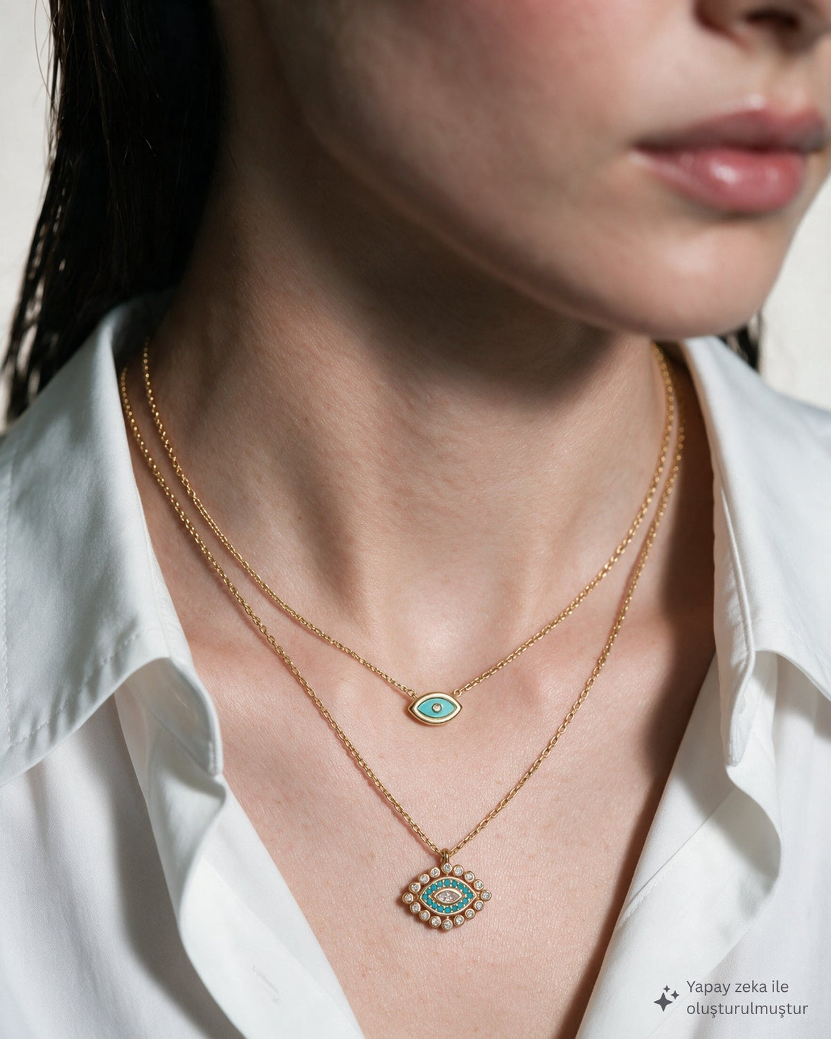 Mira Turquoise Eye Necklace