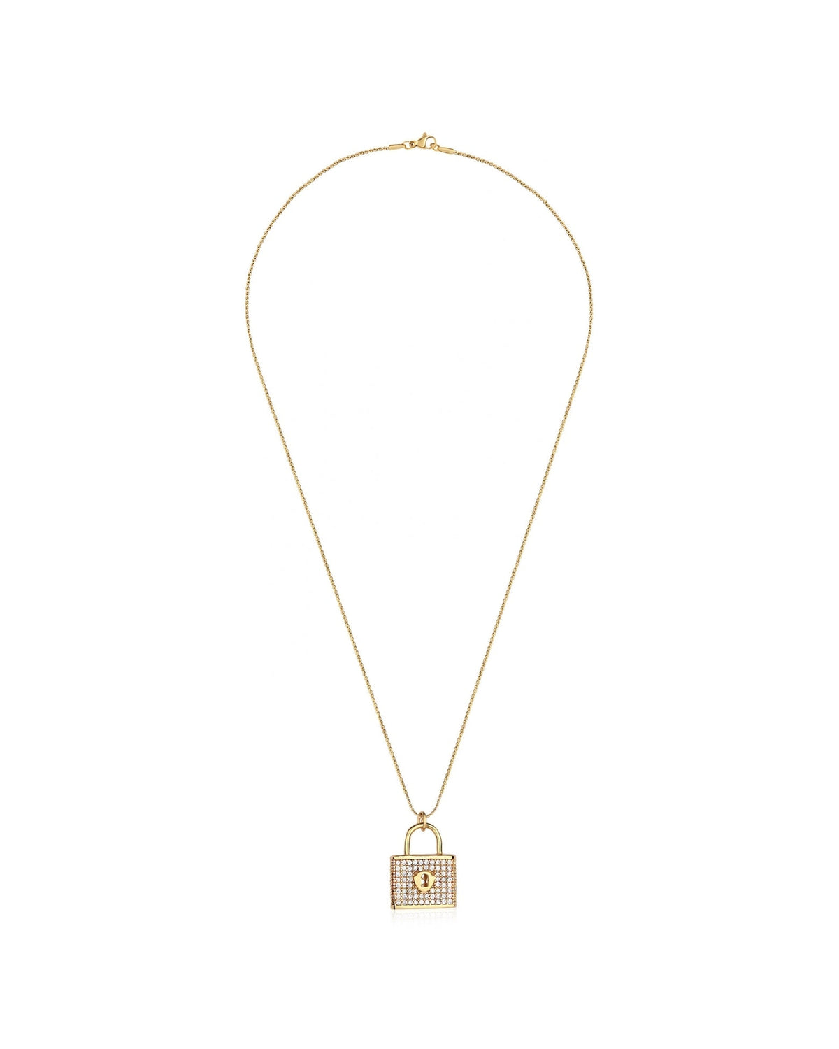 Keepsake Pavé Lock Necklace