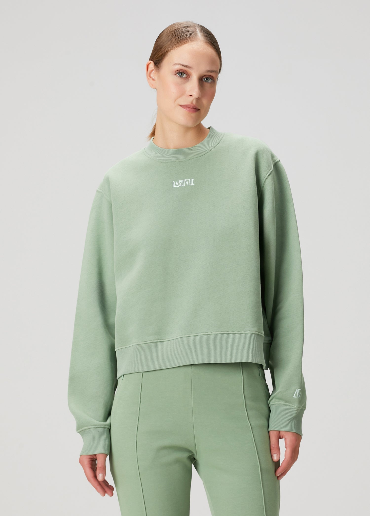 Bisiklet Yaka Sweatshirt - Yeşil