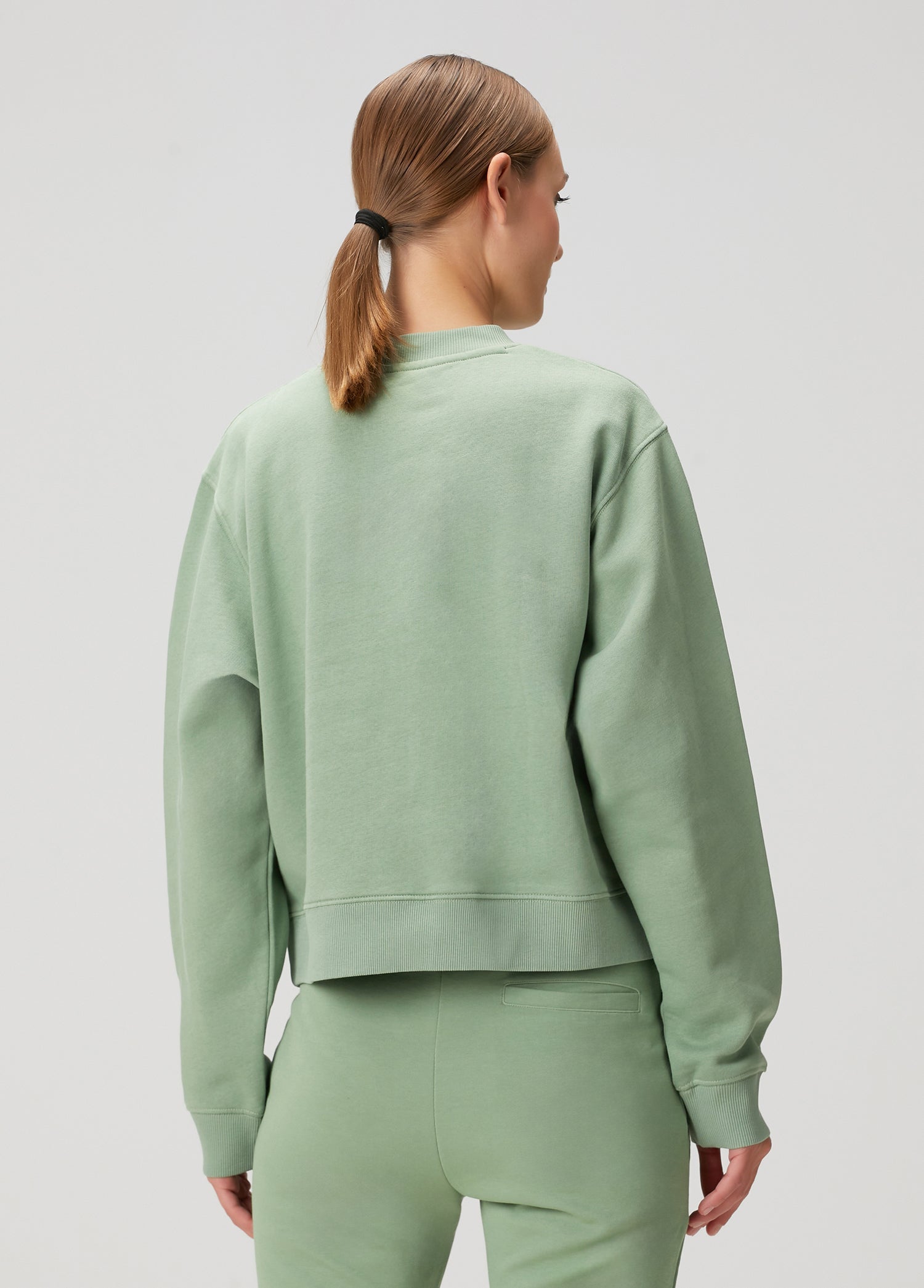 Bisiklet Yaka Sweatshirt - Yeşil