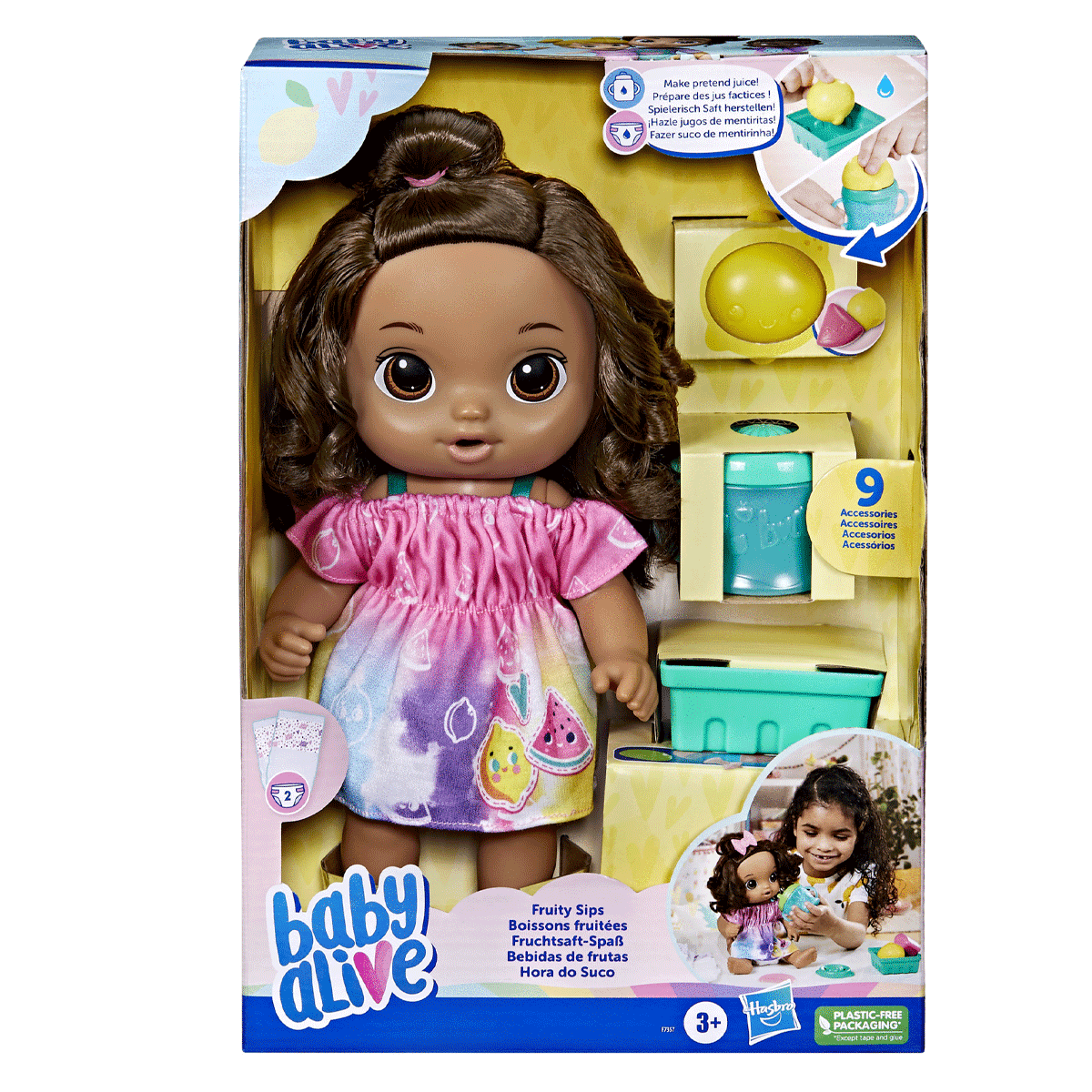 Baby Alive-Baby Alive Bebeğim Ile Eğlenceli Yudumlar Esmer +3 Yaş-Oyuncak Bebek ve Oyun Setleri-1-Milagron.com