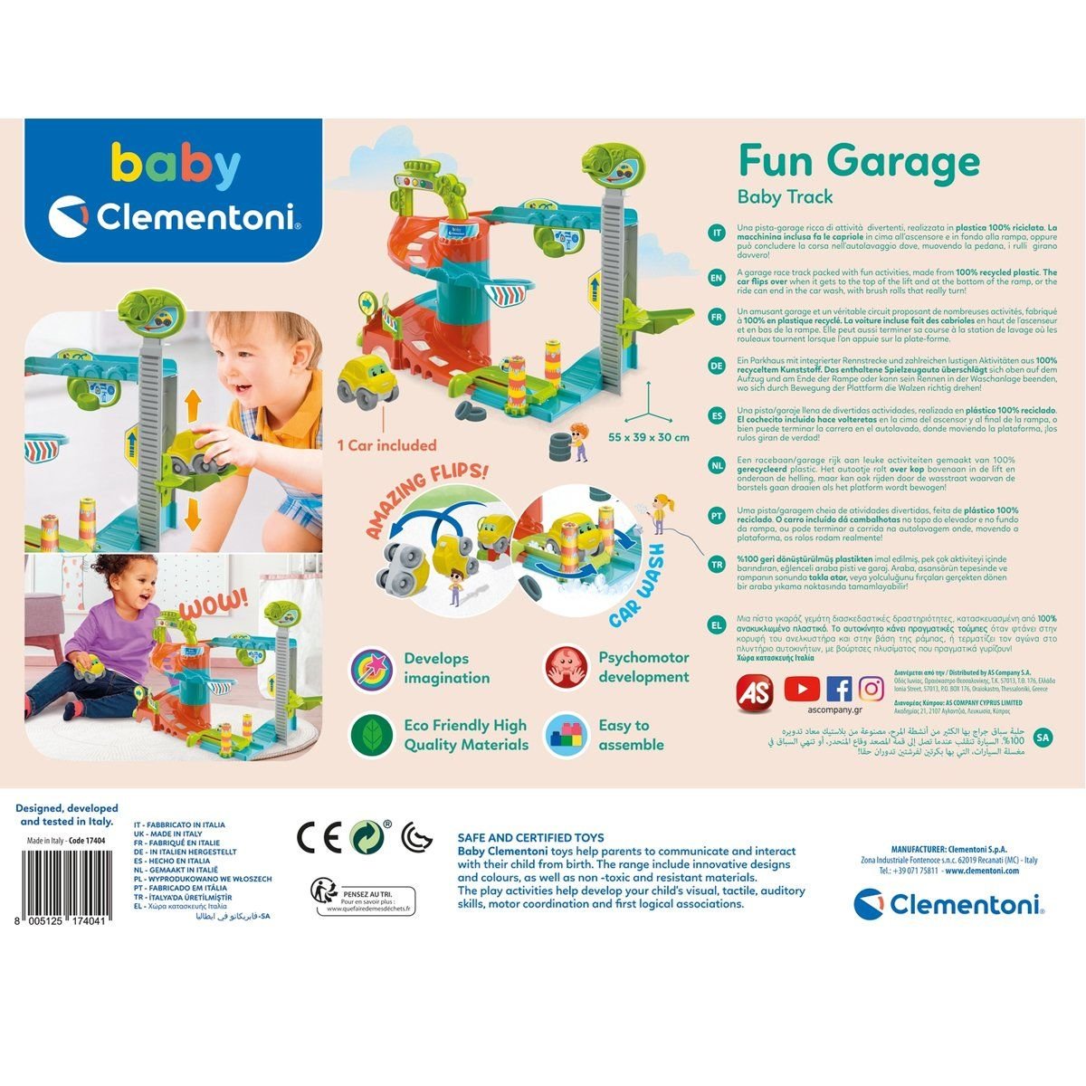 Baby Clementoni-Eğlenceli Garaj Baby Clementoni +3 Ay-Bebek Oyuncakları-3-Milagron.com