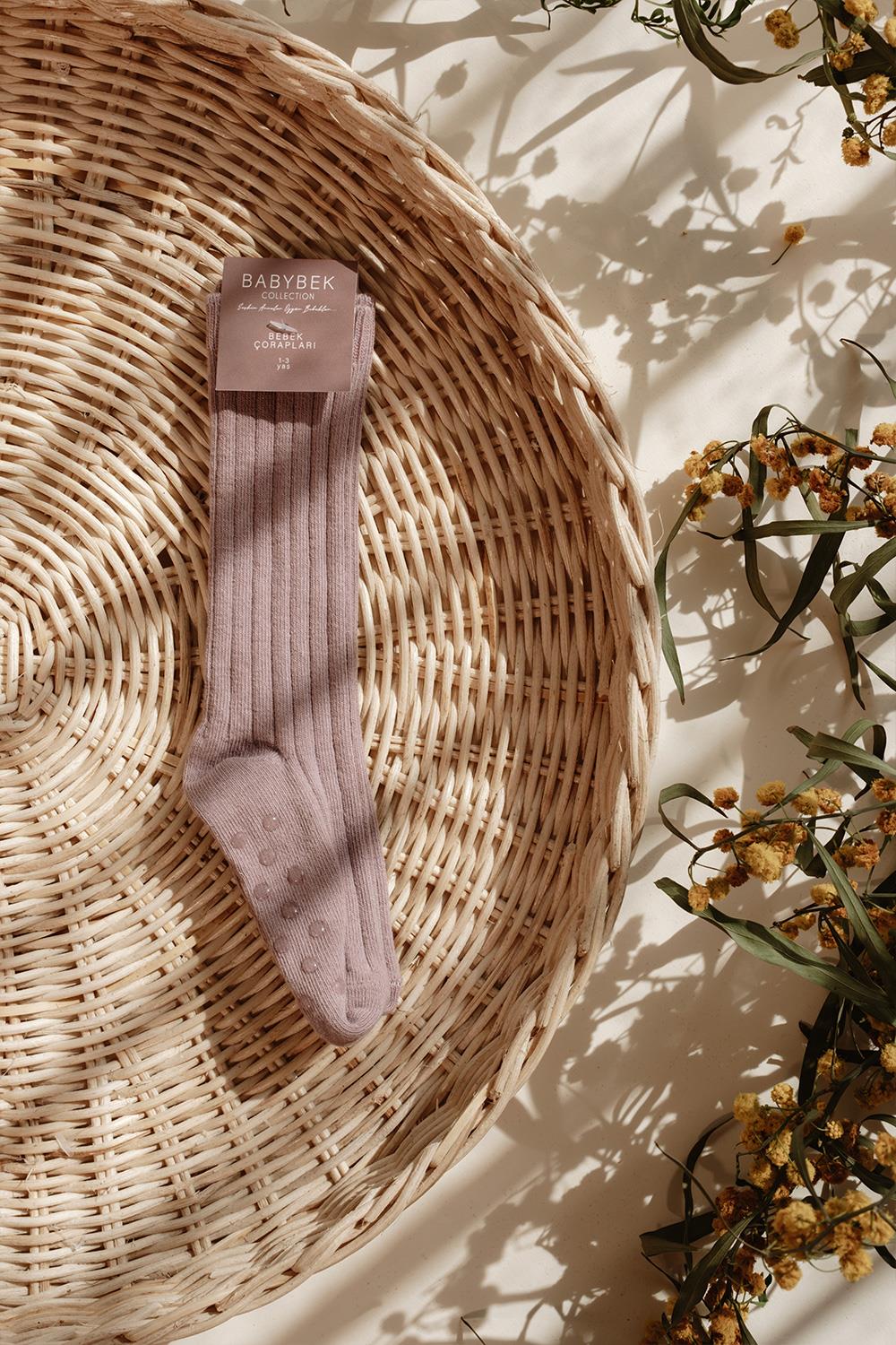 Babybek-4'lü Dizaltı Pamuk Çorap Seti Kız-Çorap-3-Milagron.com