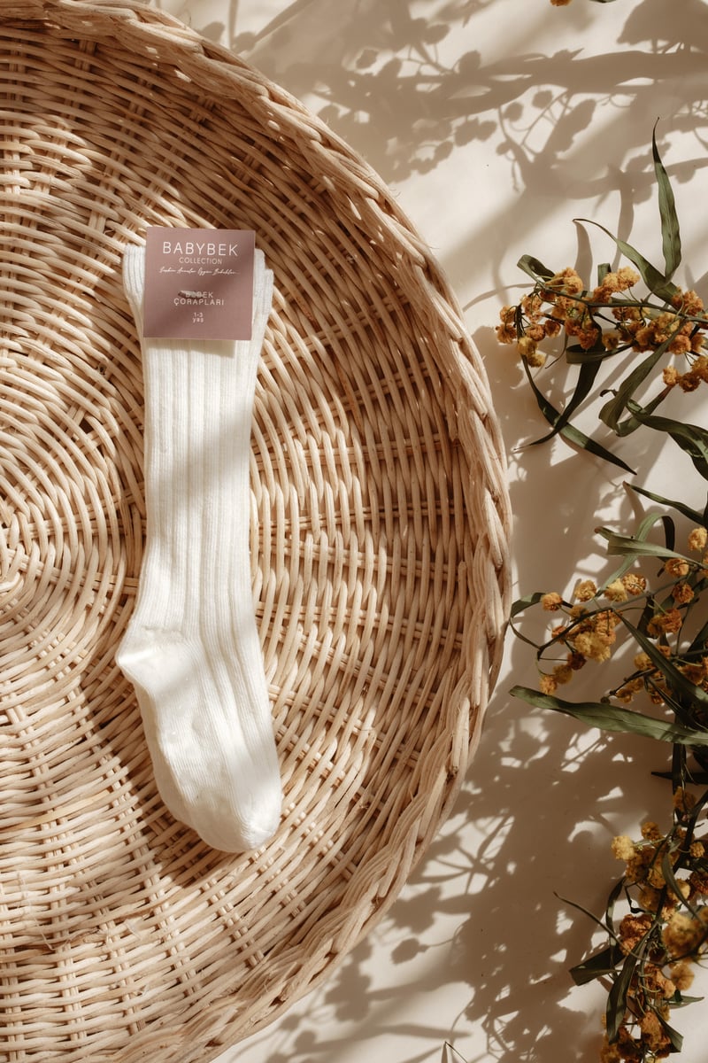 Babybek-4'lü Dizaltı Pamuk Çorap Seti Kız-Çorap-4-Milagron.com