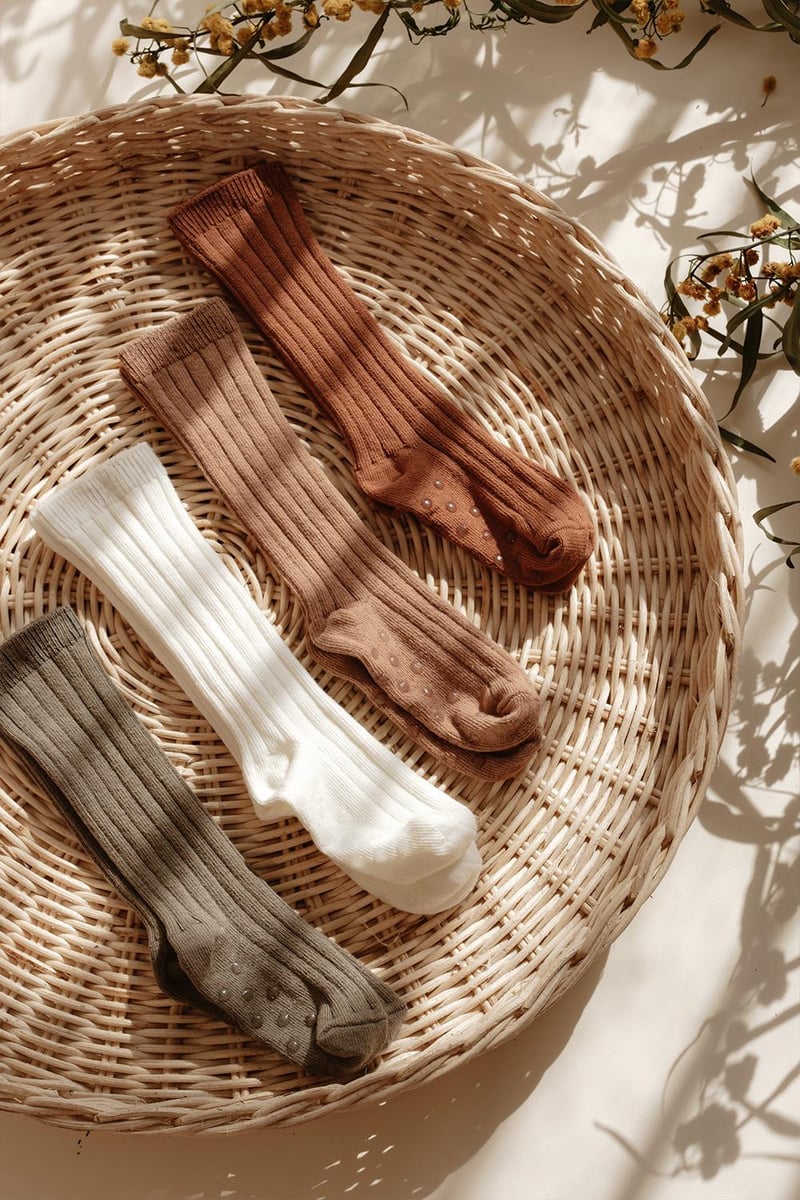 Babybek-4'lü Dizaltı Pamuk çorap Seti Bohem-Çorap-2-Milagron.com