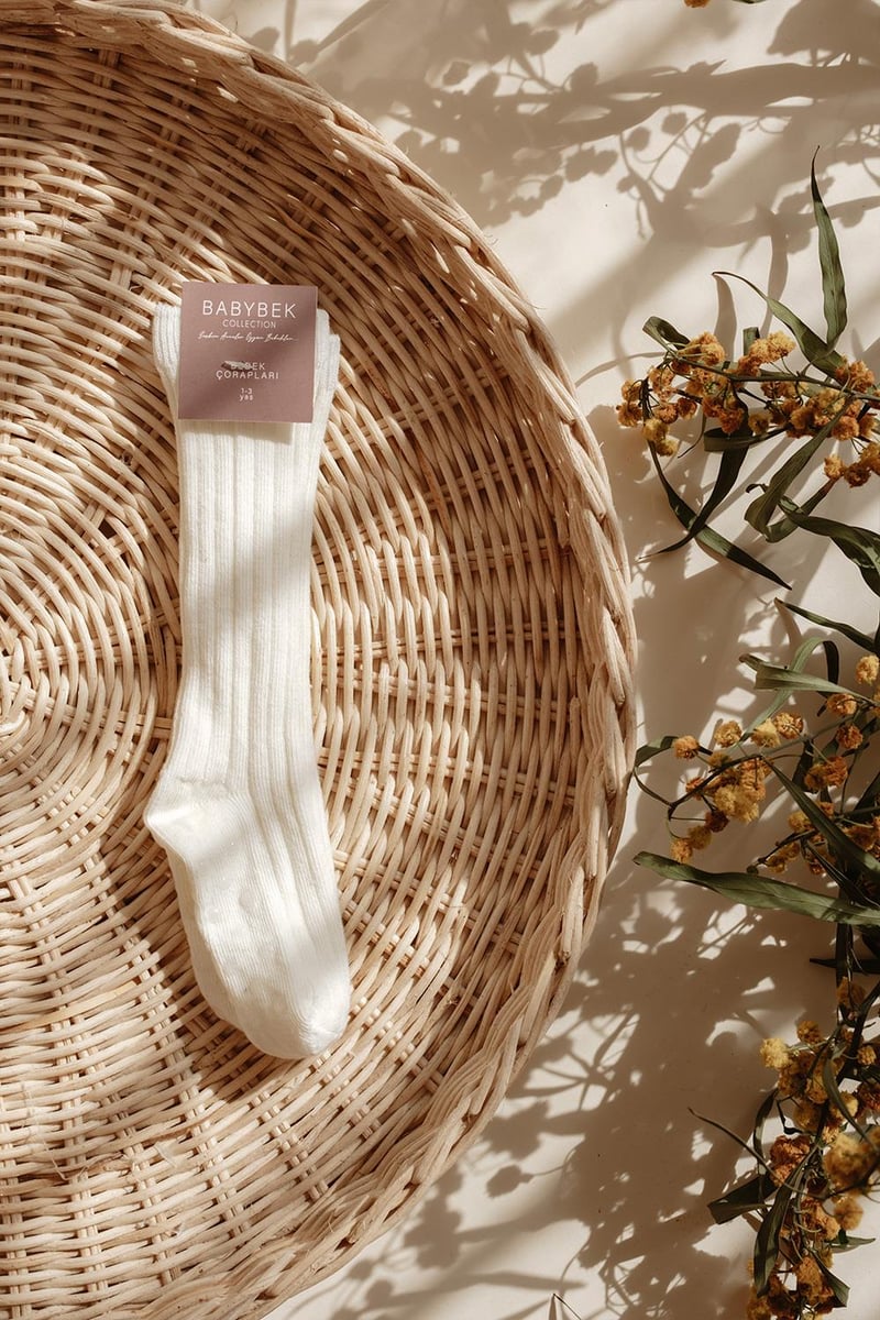 Babybek-4'lü Dizaltı Pamuk çorap Seti Bohem-Çorap-4-Milagron.com
