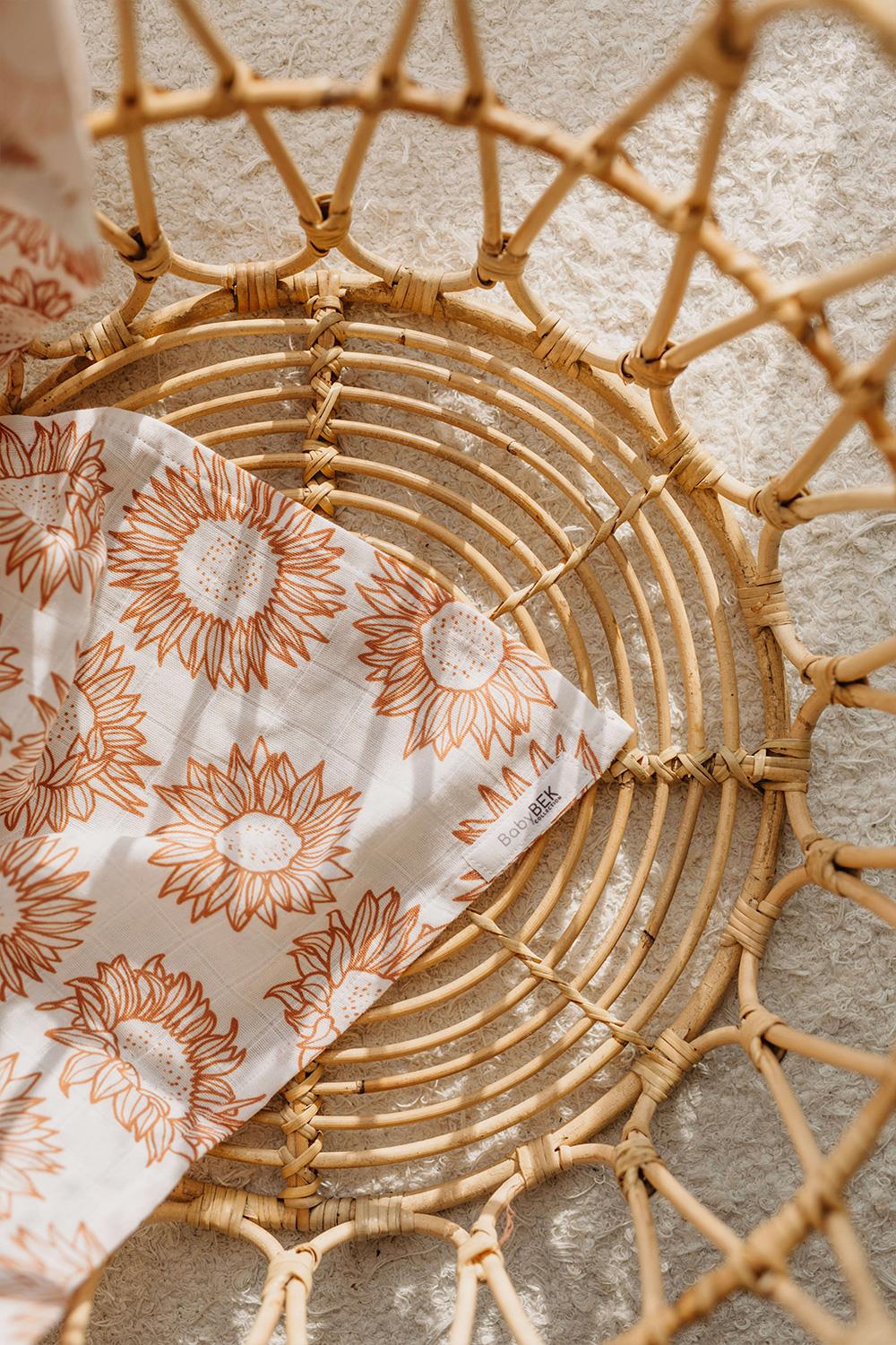 Babybek-Ayçiçek Müslin Örtü-Yatak Örtüsü-2-Milagron.com