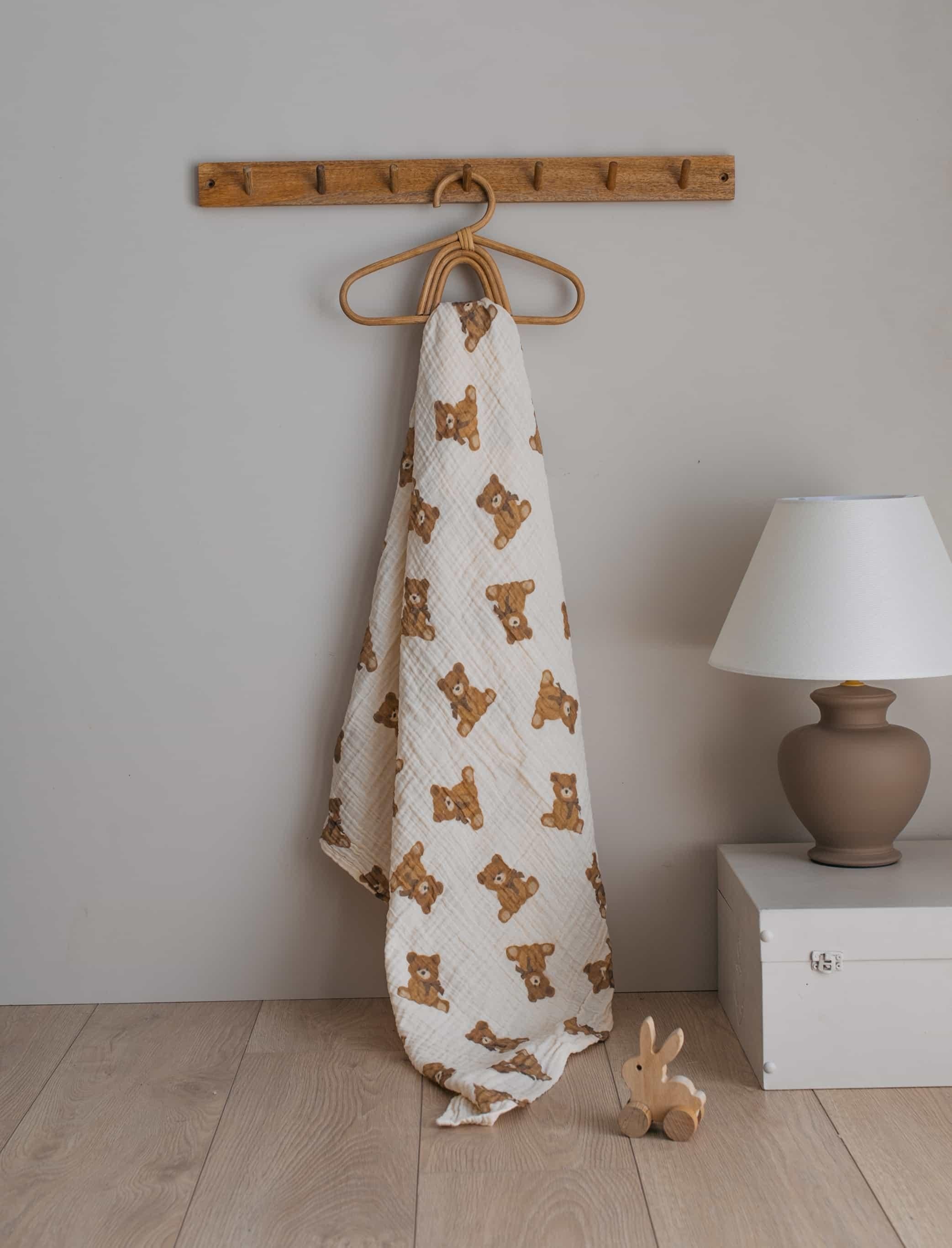 Babybek-Babybek Teddy Organik Müslin Örtü-Pike-1-Milagron.com