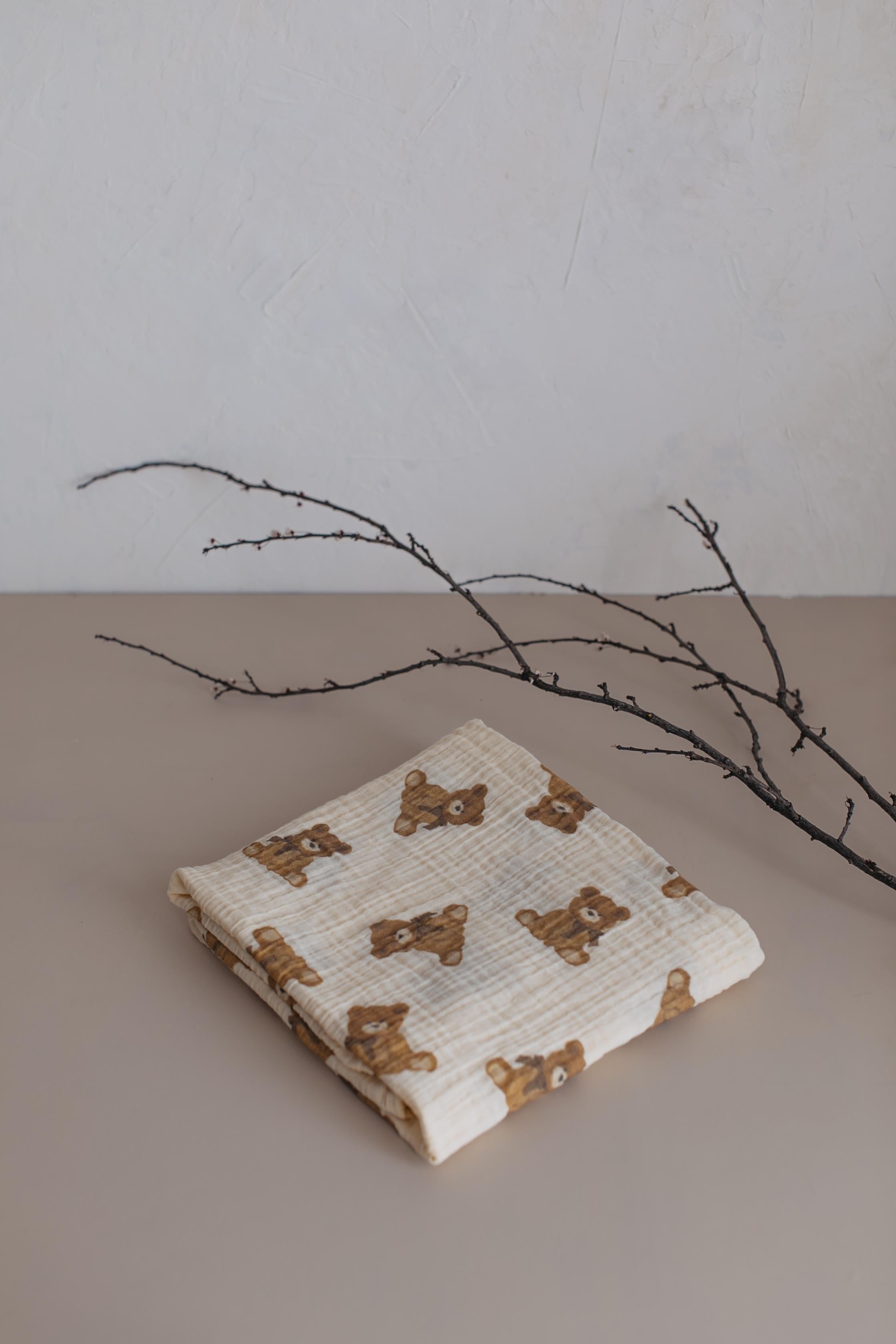 Babybek-Babybek Teddy Organik Müslin Örtü-Pike-2-Milagron.com