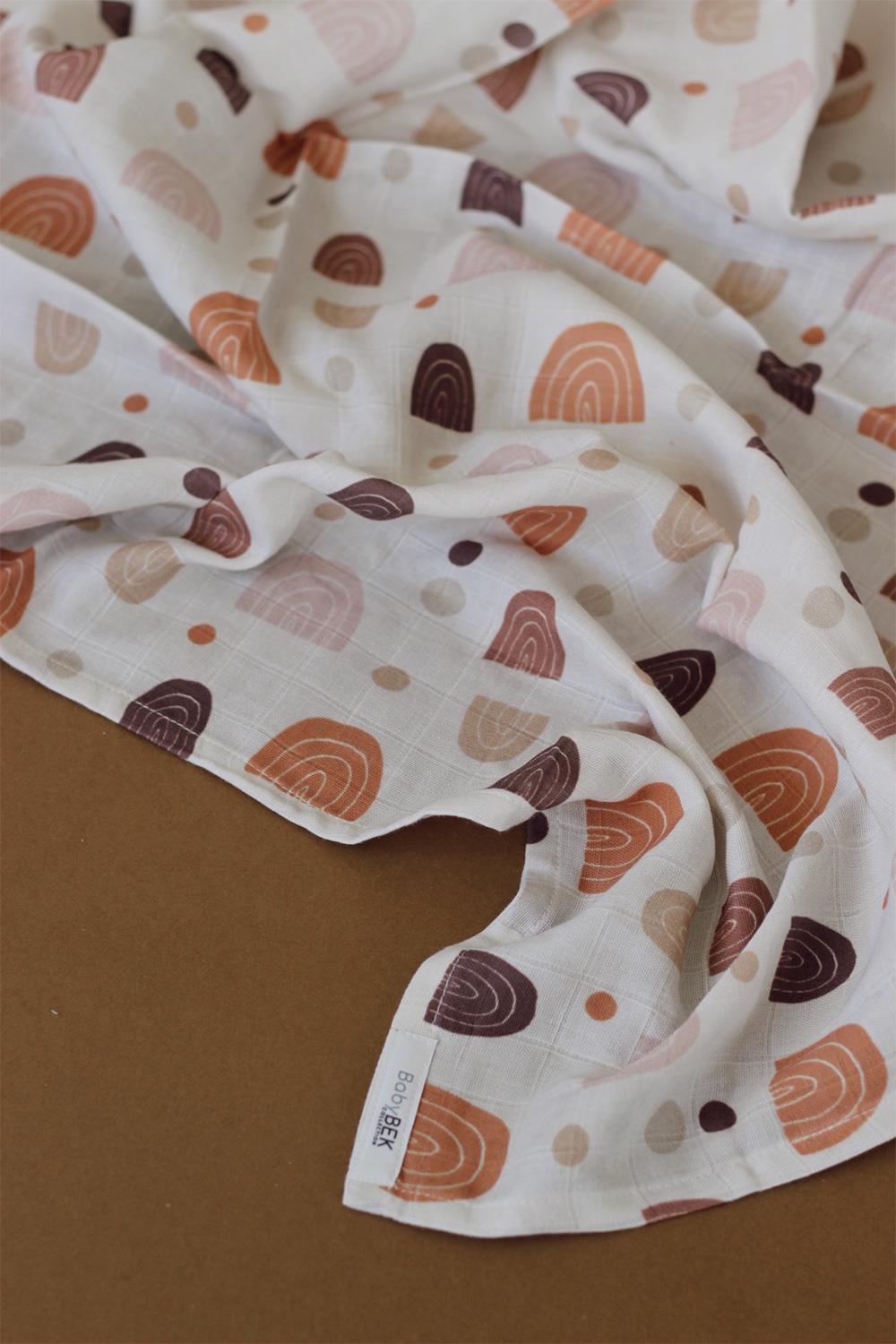 Babybek-Bohem Gökkuşağı Müslin Örtü-Yatak Örtüsü-2-Milagron.com