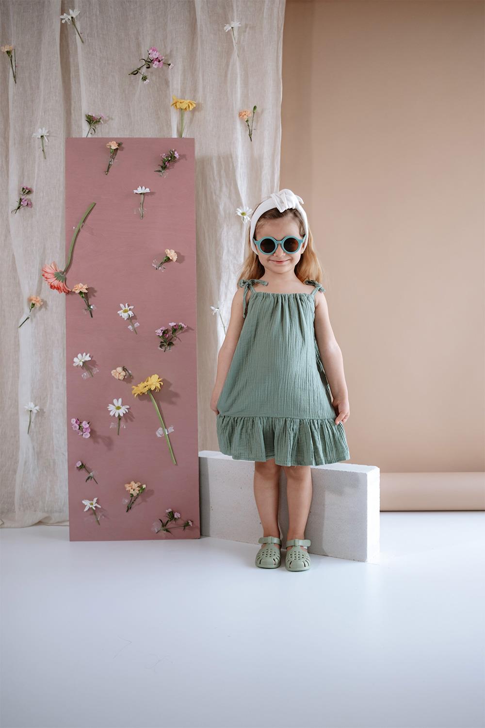 Babybek-Çağla Müslin Elbise-Çocuk Elbise & Tulum-1-Milagron.com