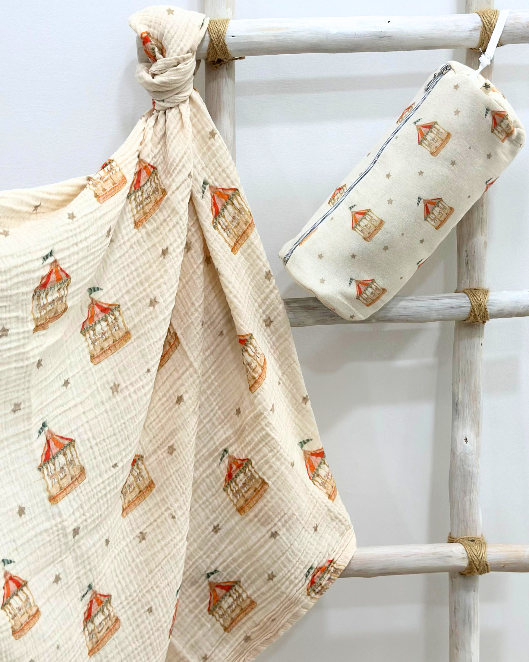 Babybek-Carousel Müslin Çanta-Bebek Bakım Çantası-5-Milagron.com