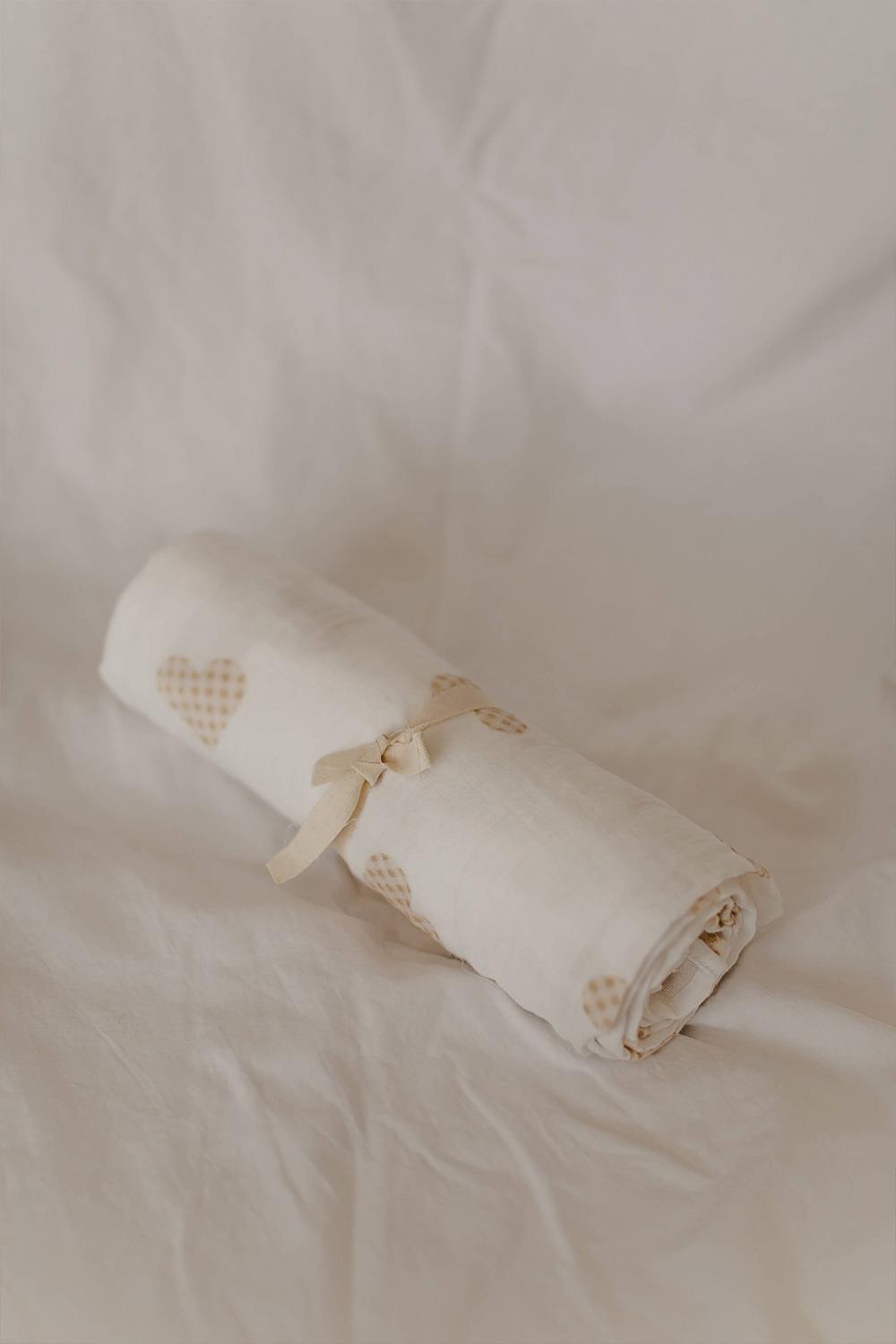 Babybek-Dama Kalp Müslin Örtü-Pike-3-Milagron.com