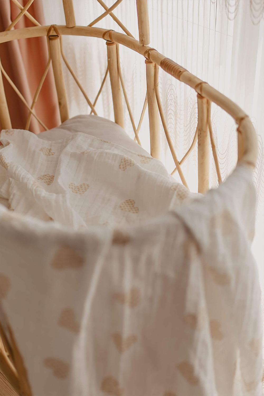 Babybek-Dama Kalp Müslin Örtü-Pike-4-Milagron.com