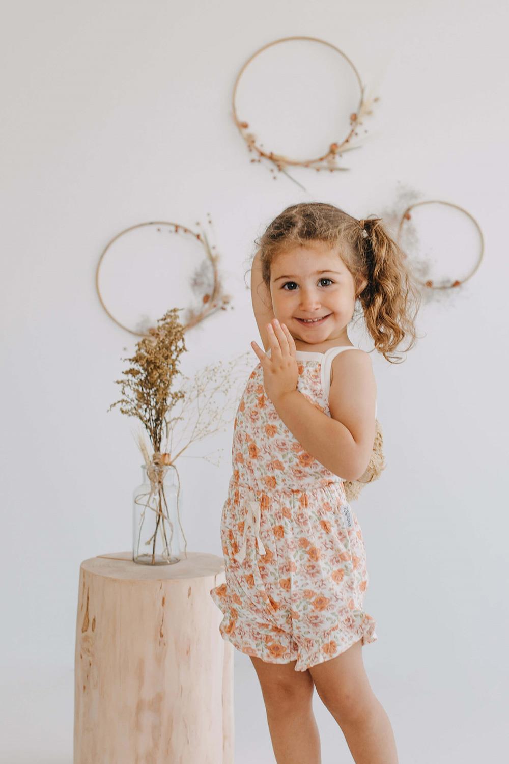 Babybek-Flower Memories Şortlu Takım-Alt - Üst Takım-2-Milagron.com