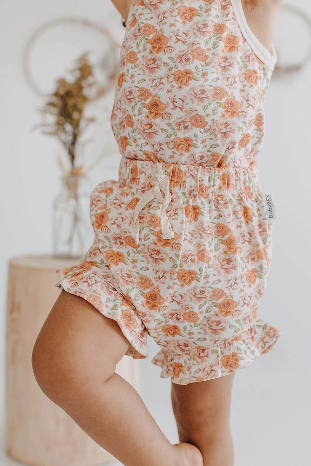 Babybek-Flower Memories Şortlu Takım-Alt - Üst Takım-4-Milagron.com