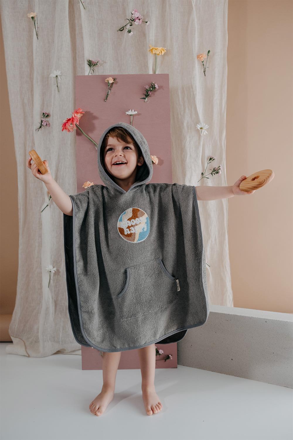 Babybek-Happy Gri Havlu Panço-Panço-1-Milagron.com