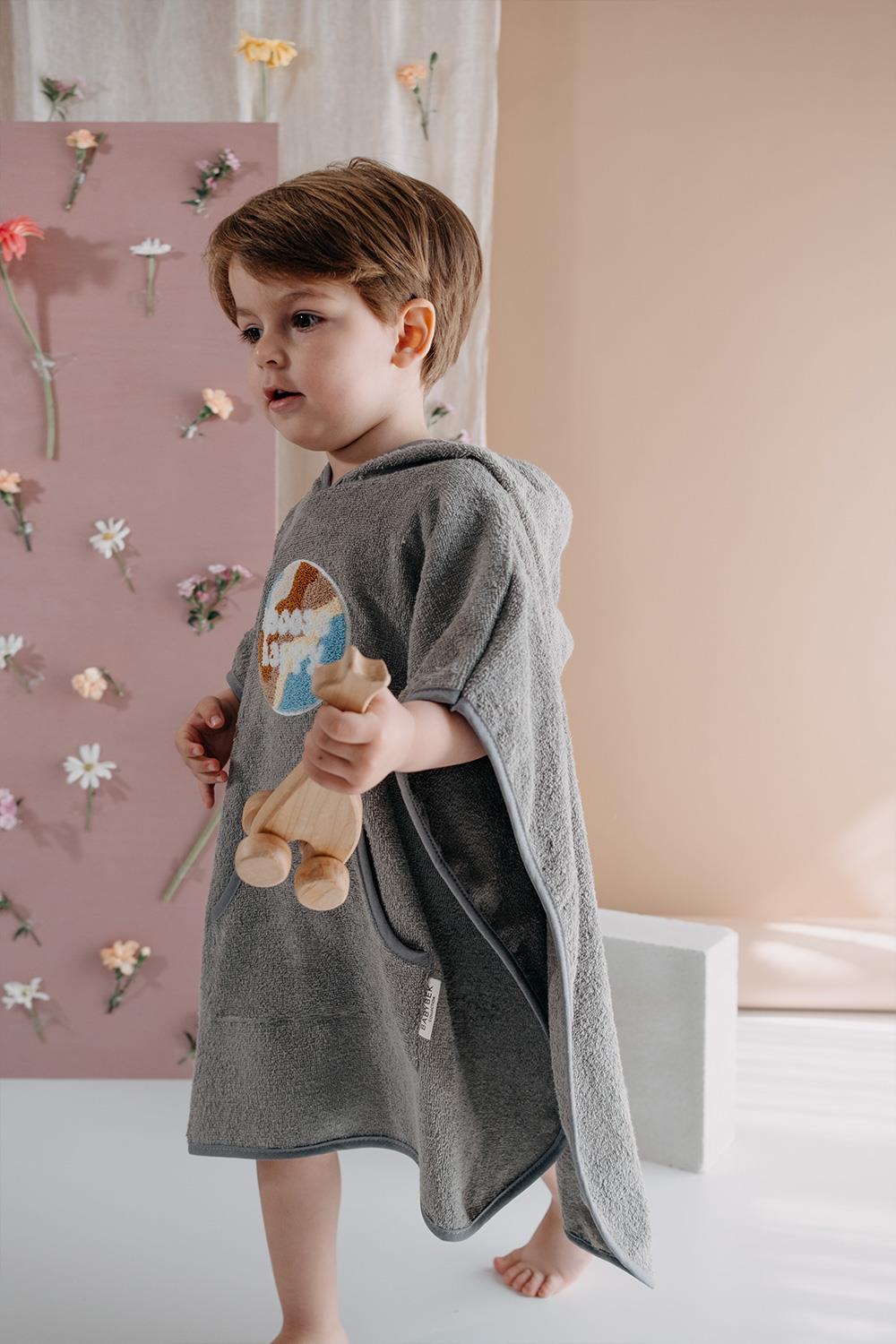 Babybek-Happy Gri Havlu Panço-Panço-4-Milagron.com