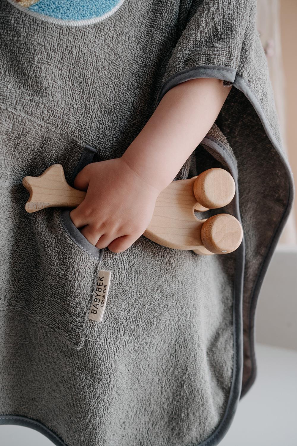 Babybek-Happy Gri Havlu Panço-Panço-6-Milagron.com